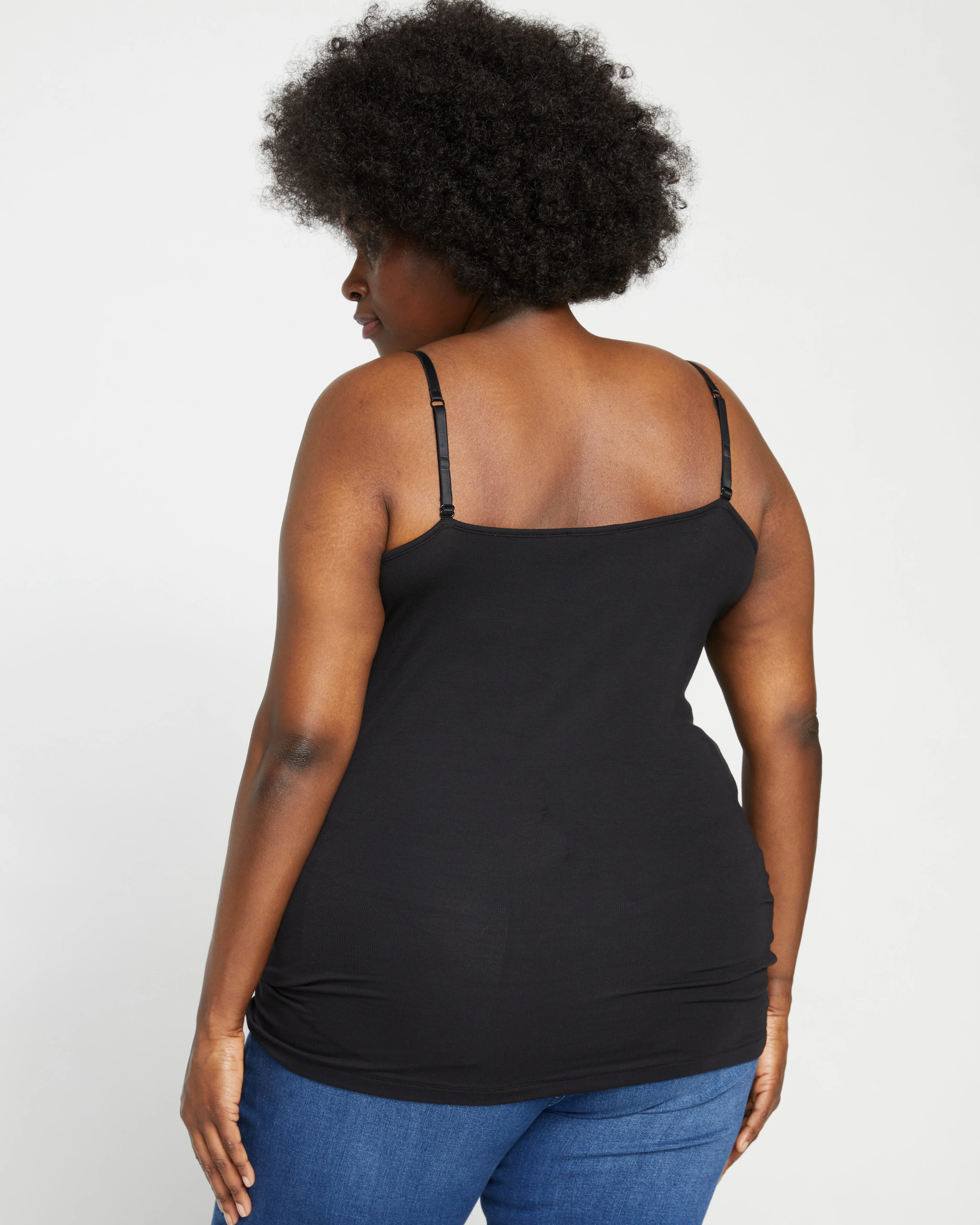 Cloud Rib Camisole - Black - Image 7