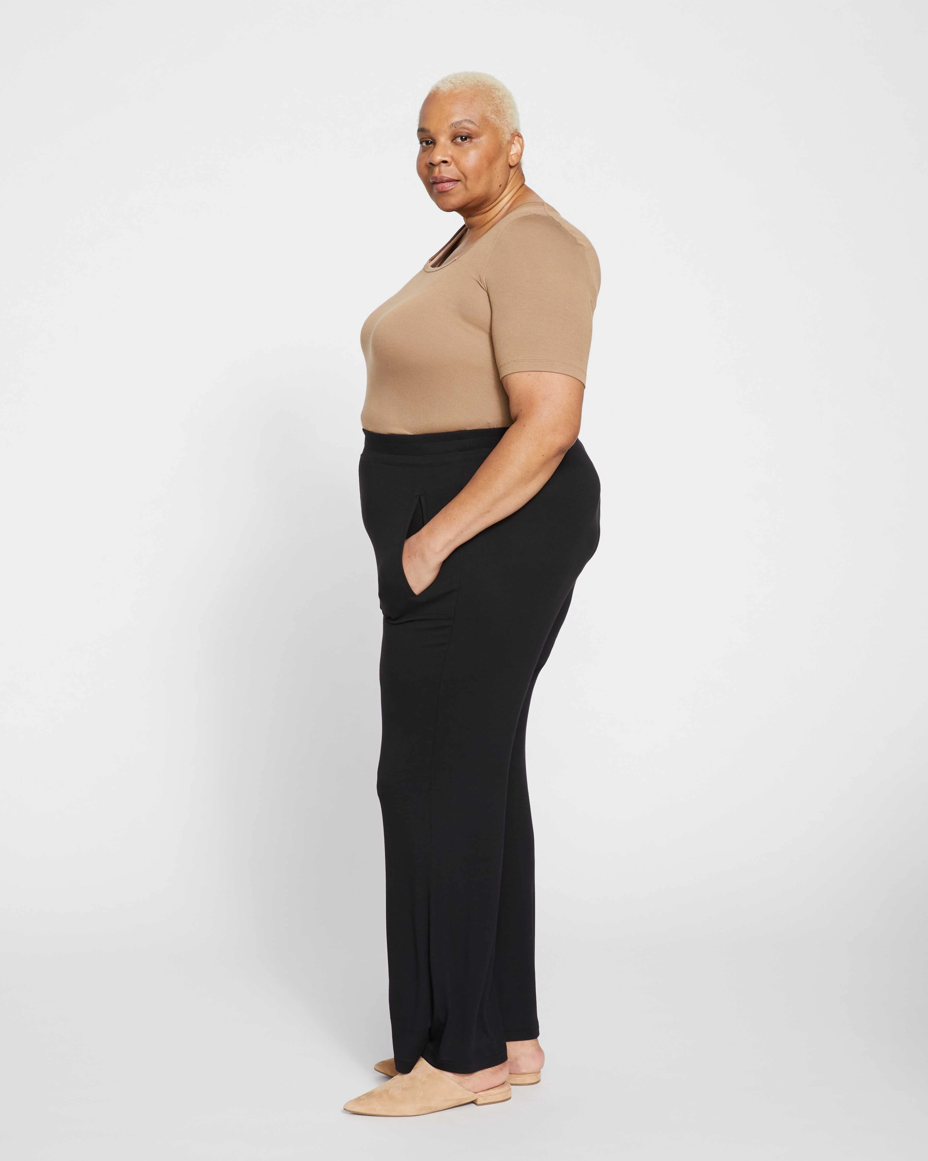 Cloud Rib Mola Pant - Black - Image 3