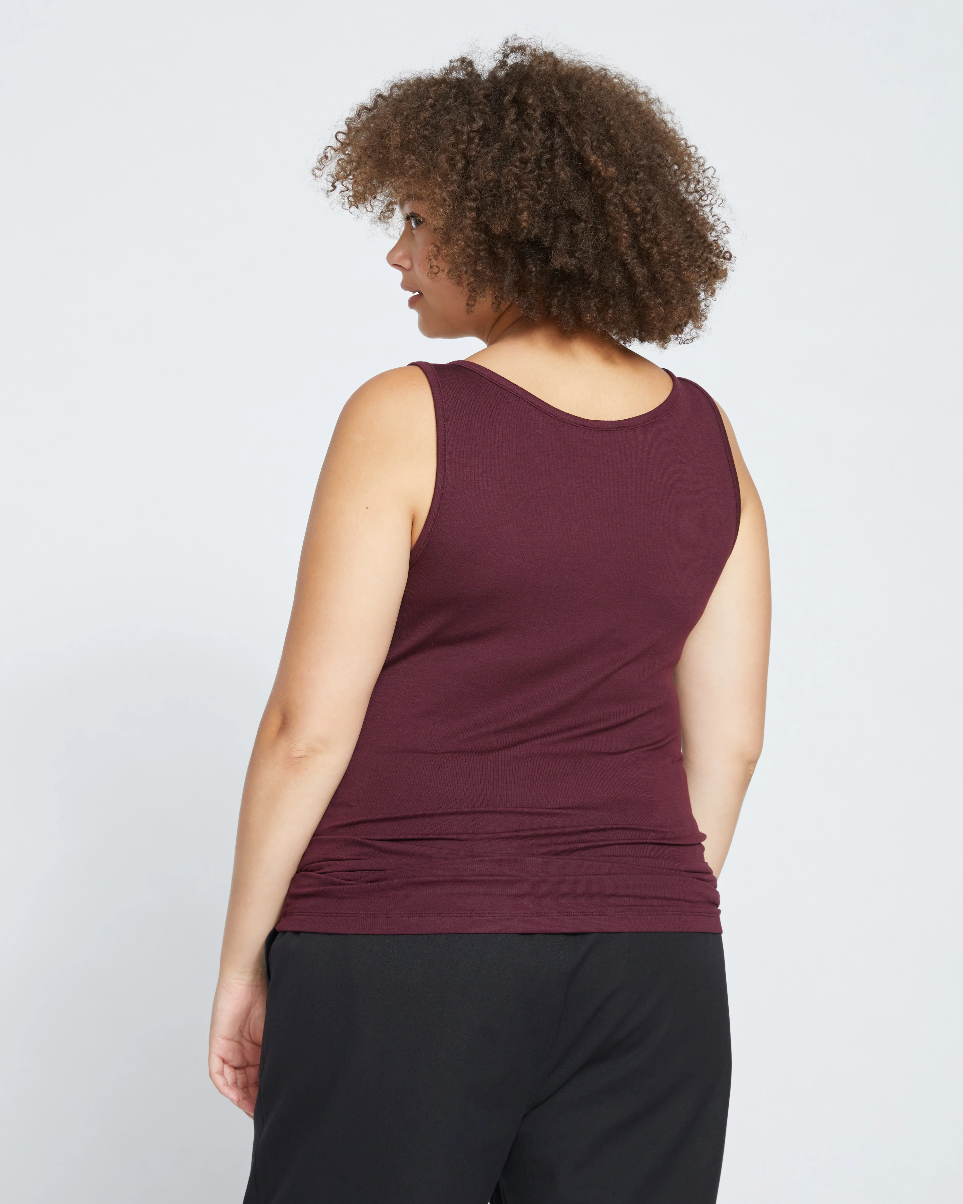 Cloud Rib Tank - Black Cherry - Image 6