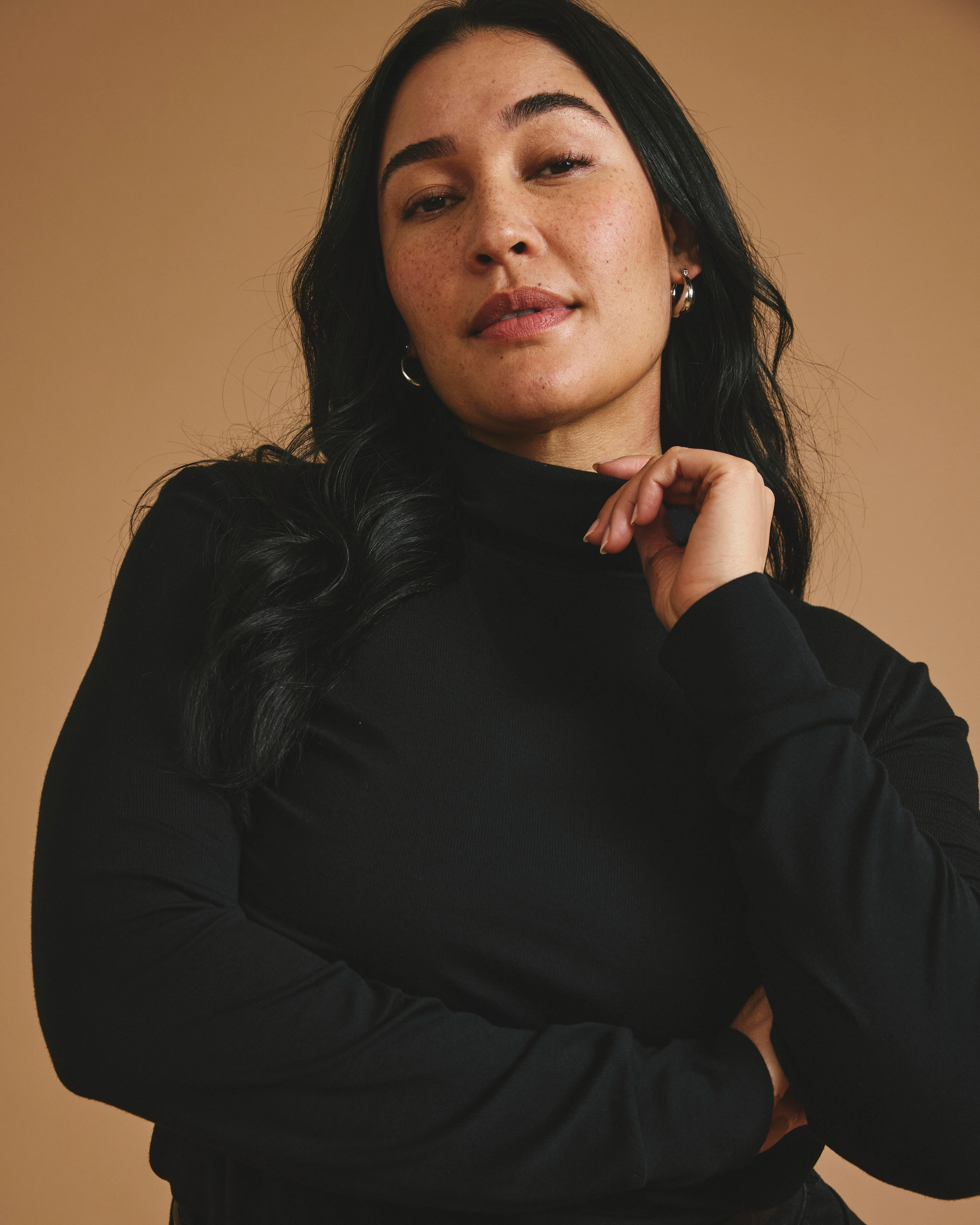Cloud Rib Turtleneck - Black - Image 4