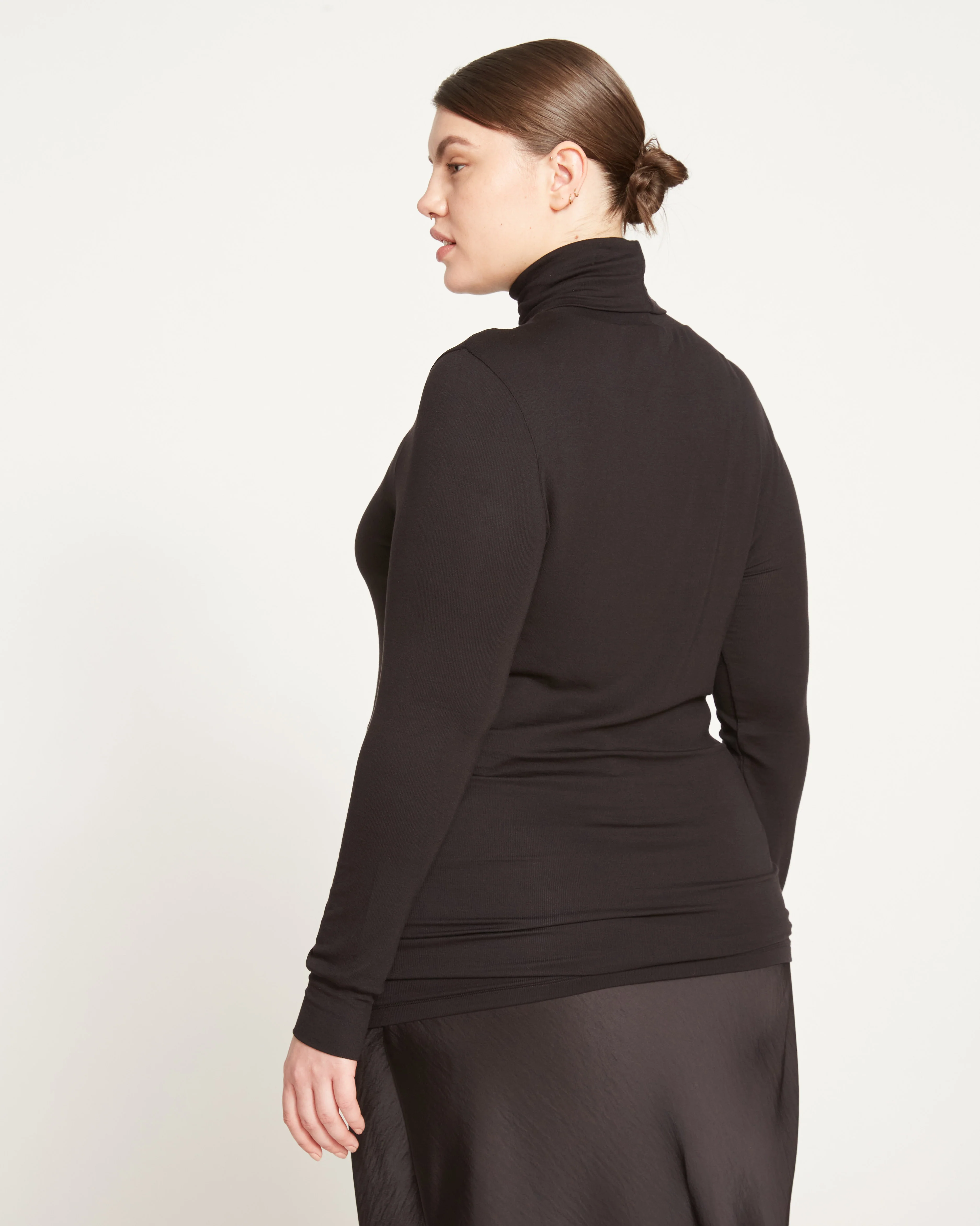 Cloud Rib Turtleneck - Black - Image 8