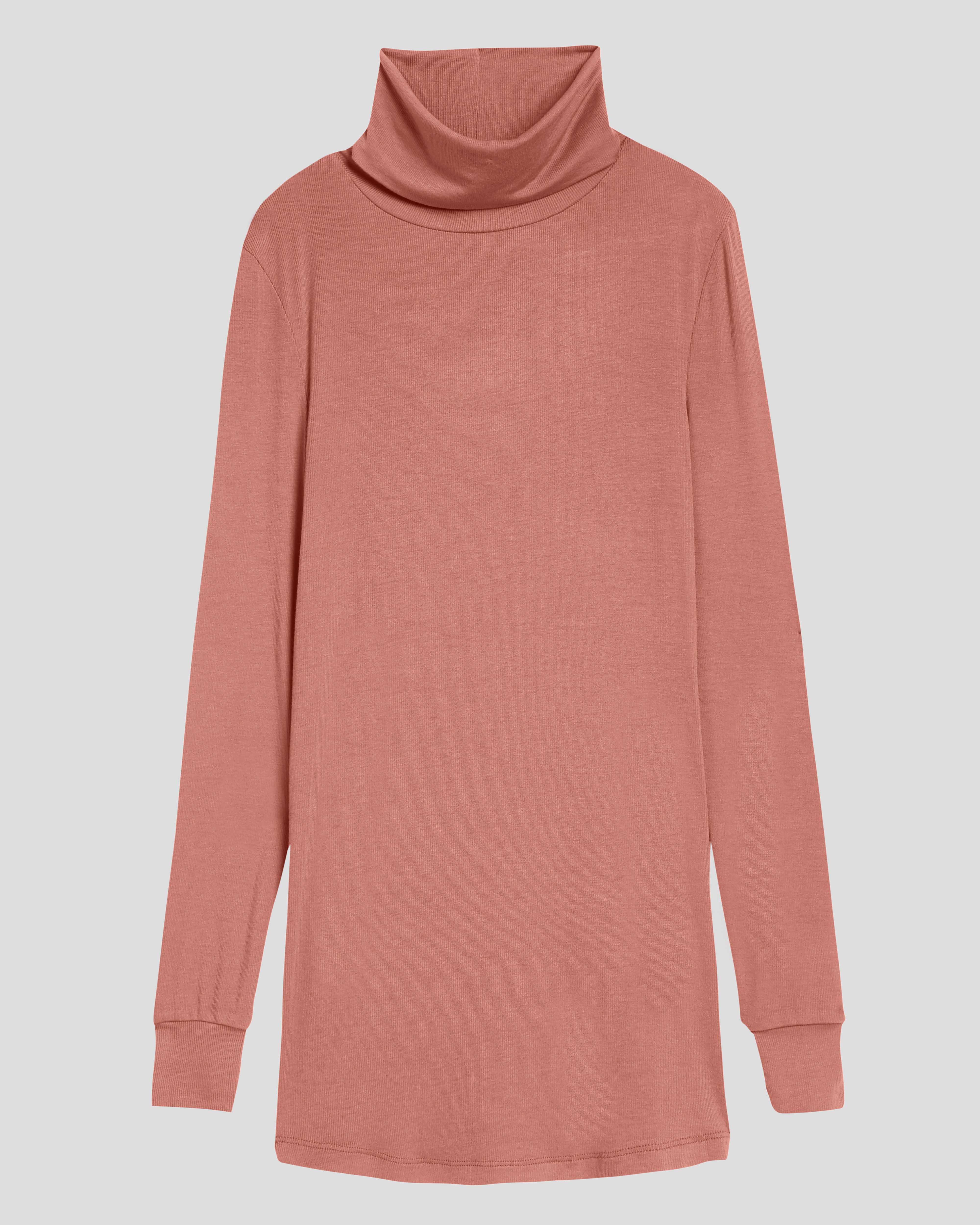 Cloud Rib Turtleneck - Terracotta - Image 3