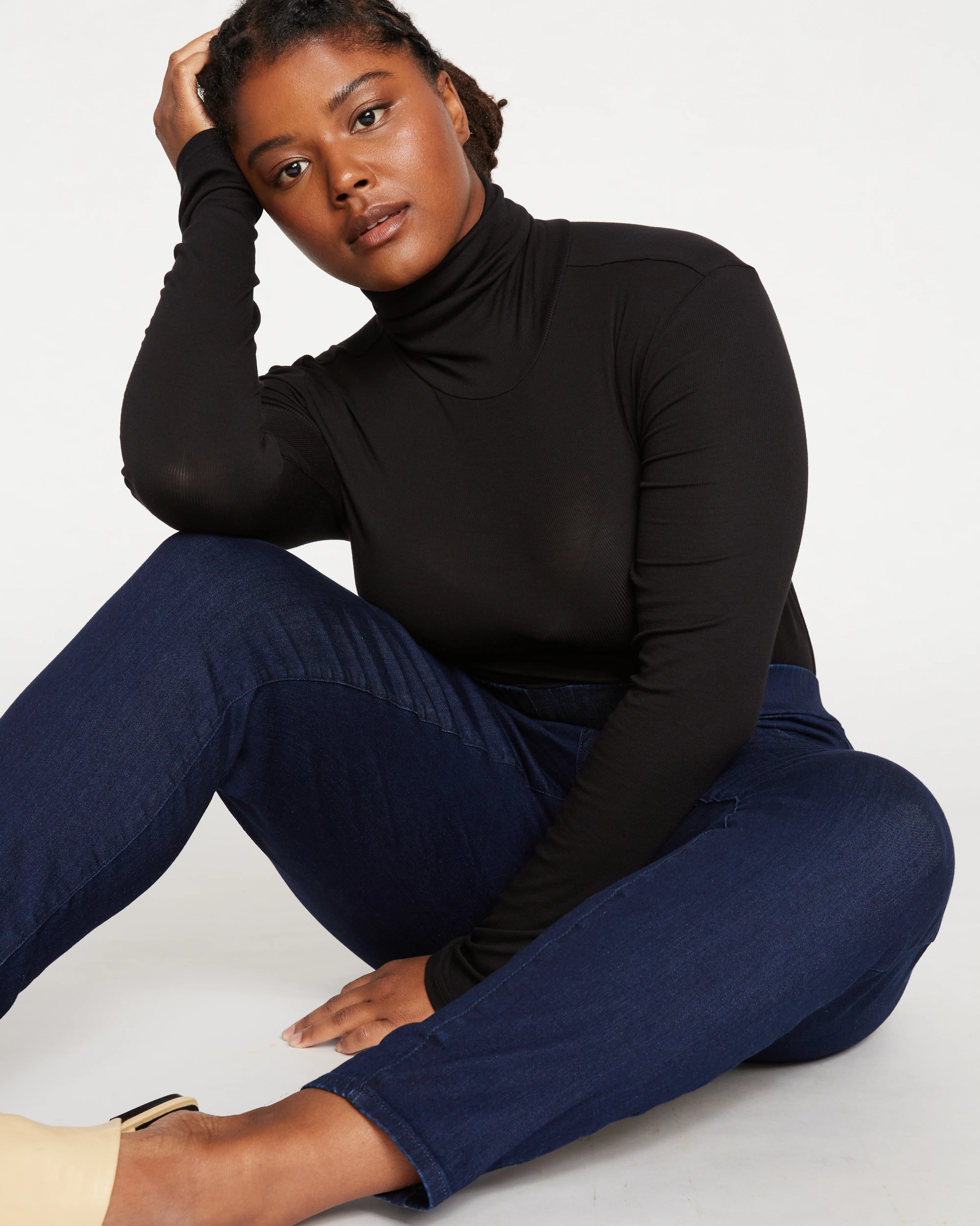 ComfortDenim Dont Call Them Jeggings - Dark Indigo - Image 5