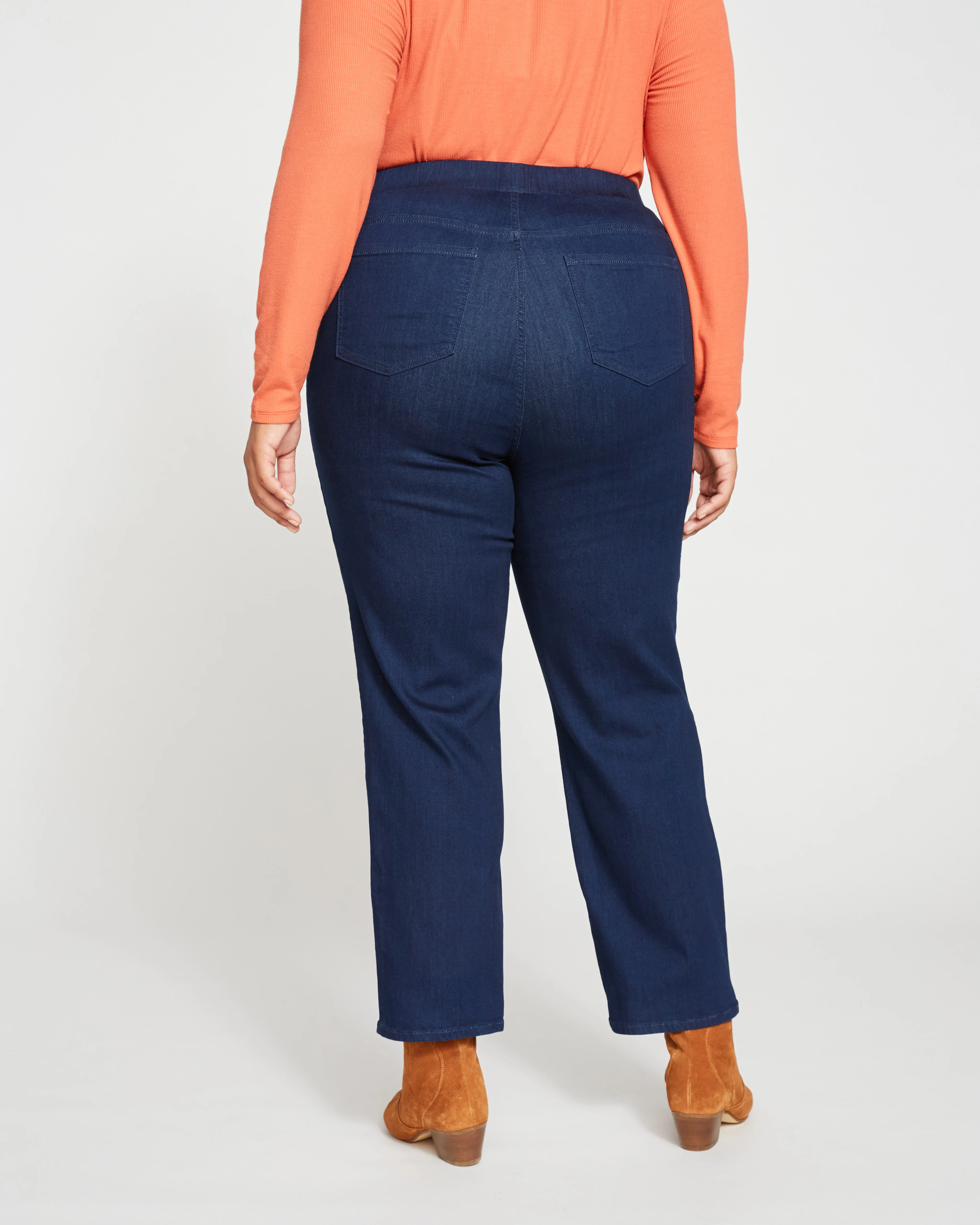 ComfortDenim Stovepipe Jeans 28 Inch - Dark Indigo - Image 2