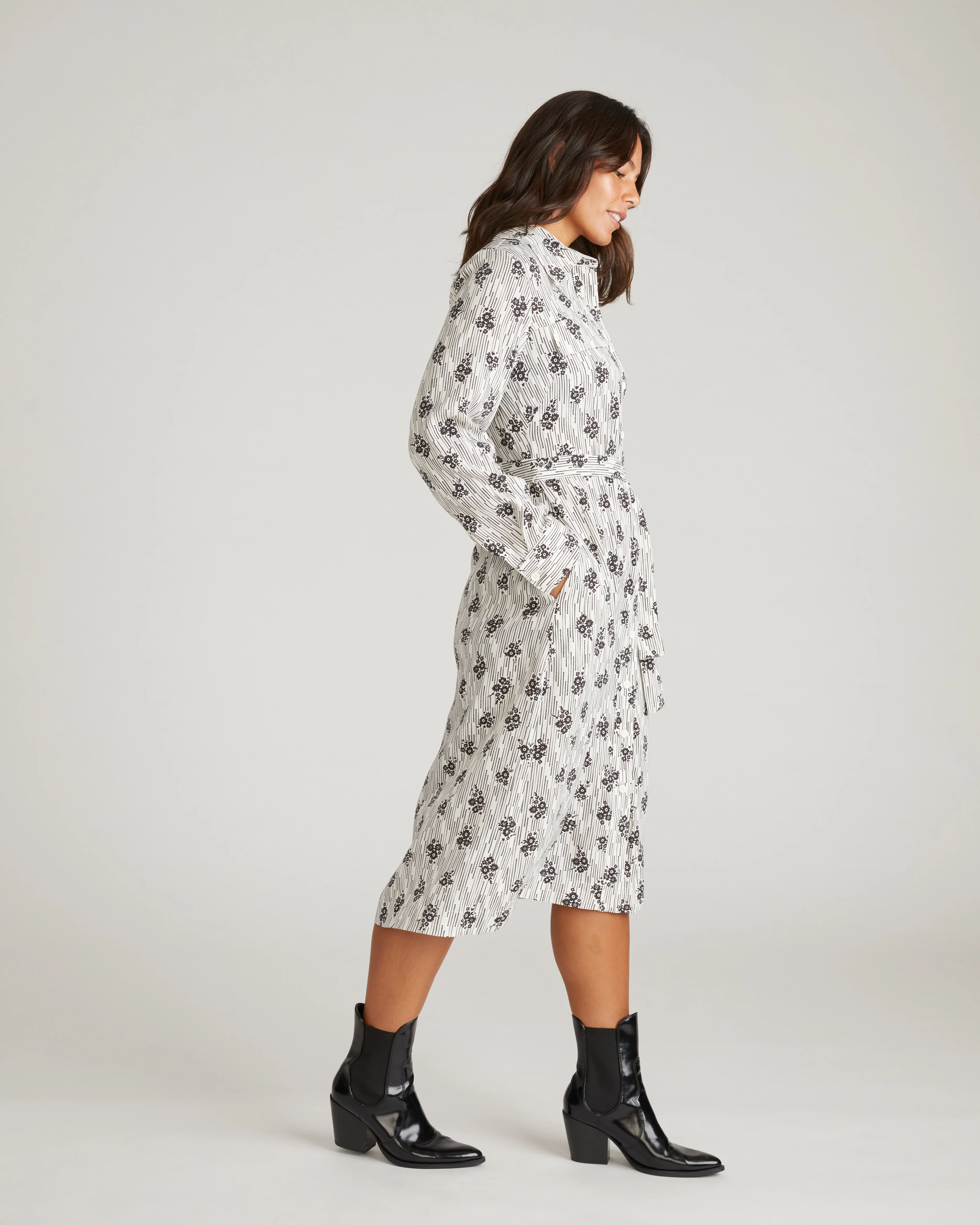 Cooling Stretch Cupro Savannah Dress - Vintage Daydream Print - Image 2
