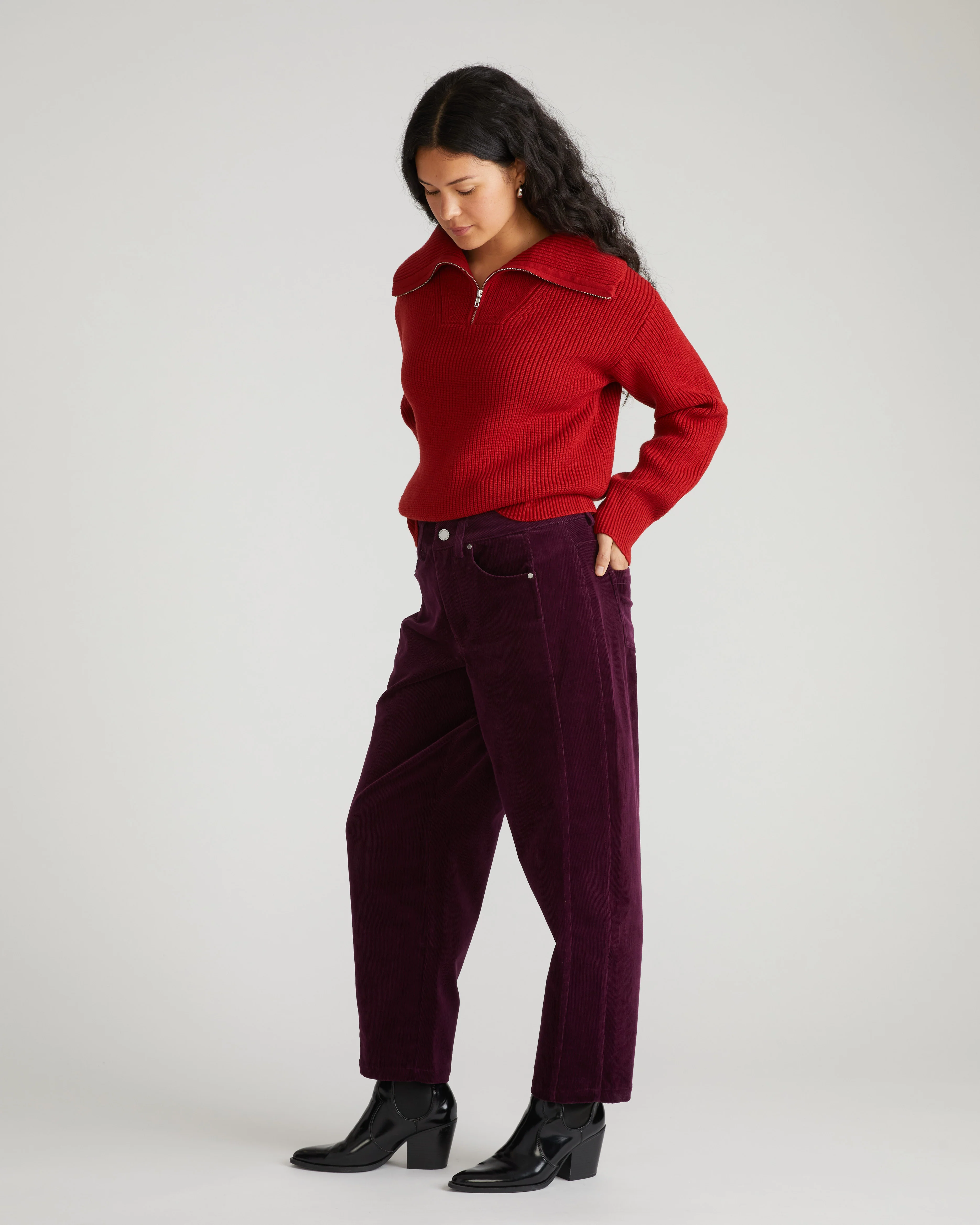 Dakota Twisted Leg Corduroy Pants - Gamay - Image 9