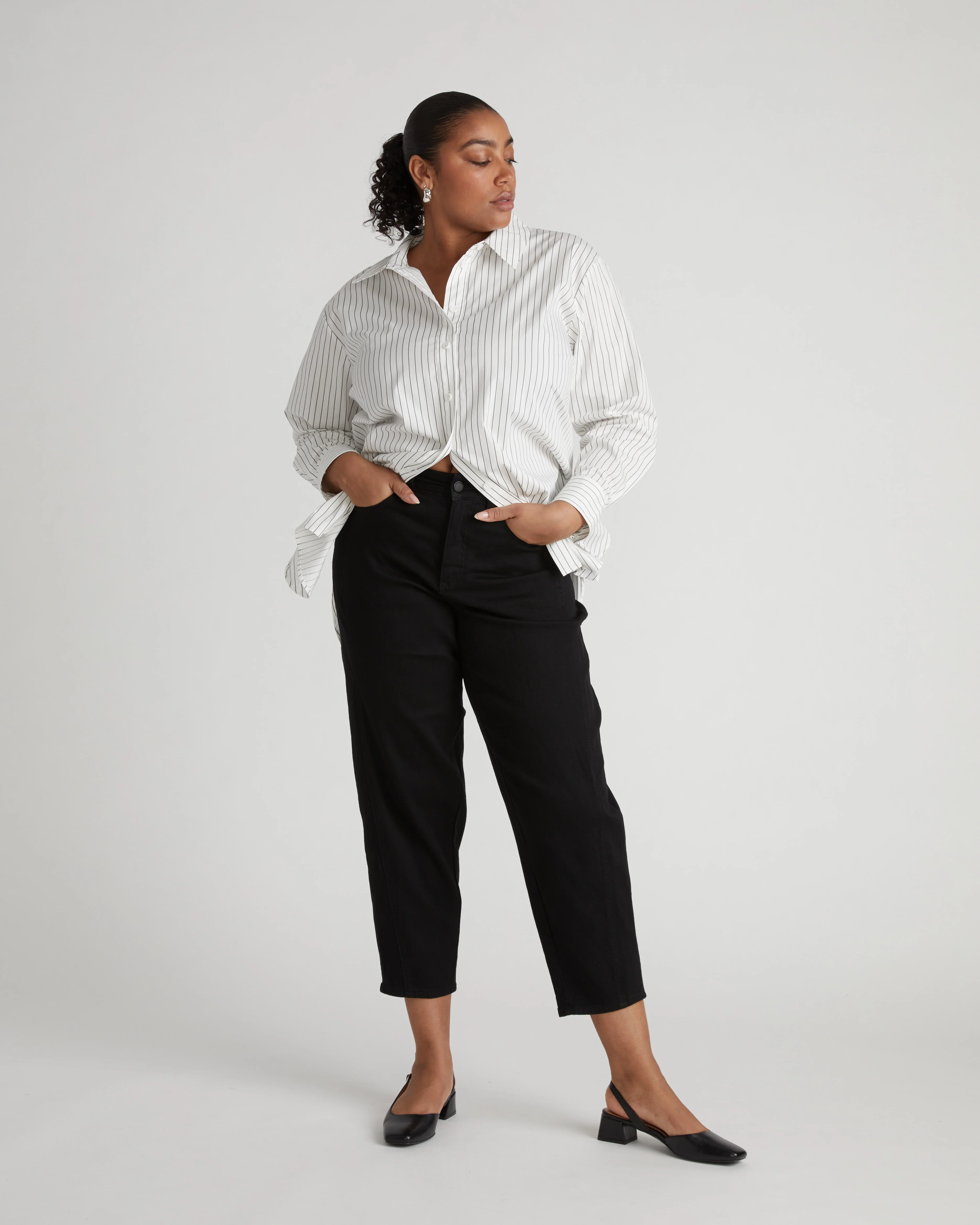 Dakota Twisted Leg Jeans - Jet Black - Image 3