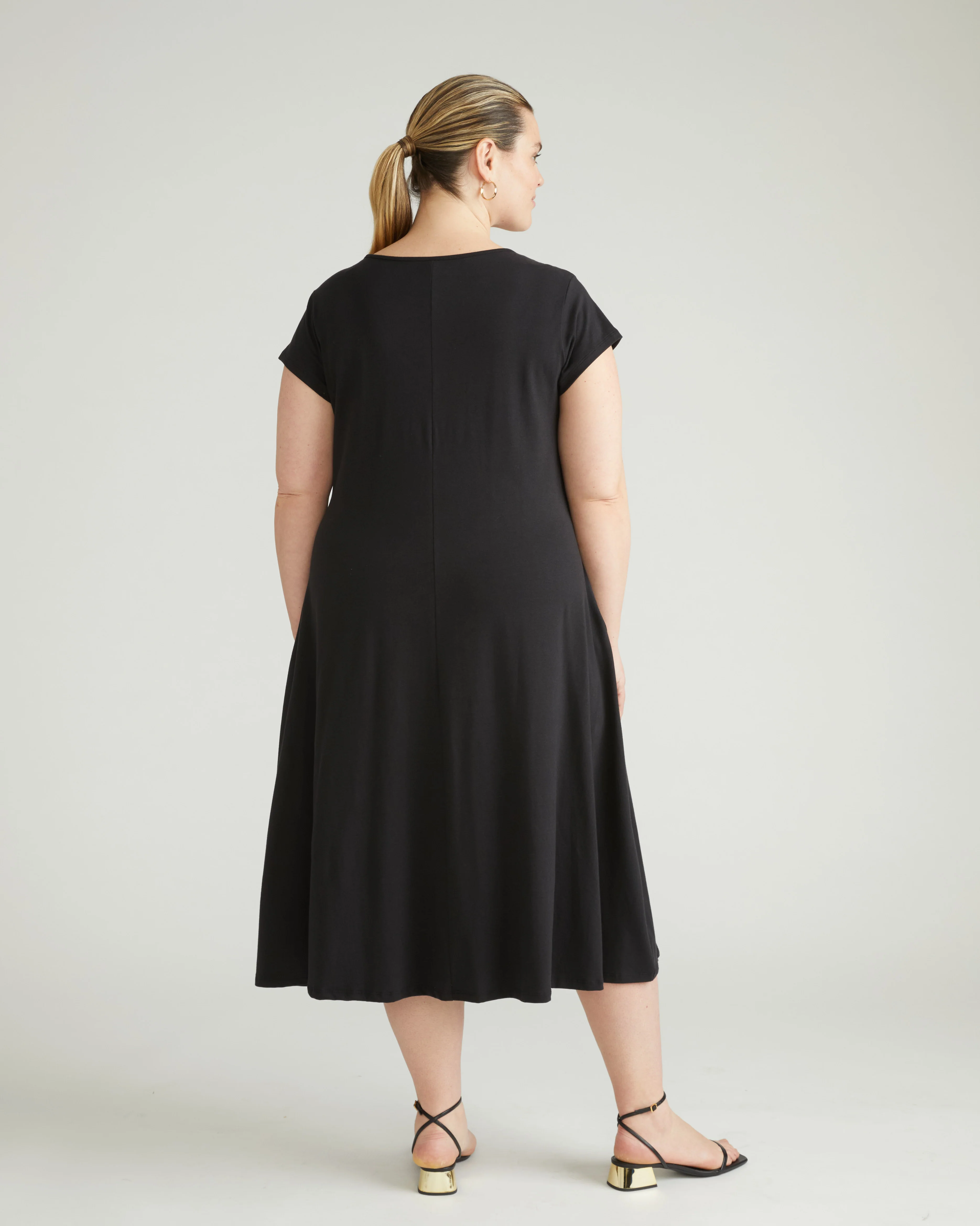 Danna Jersey Dress - Black - Image 6