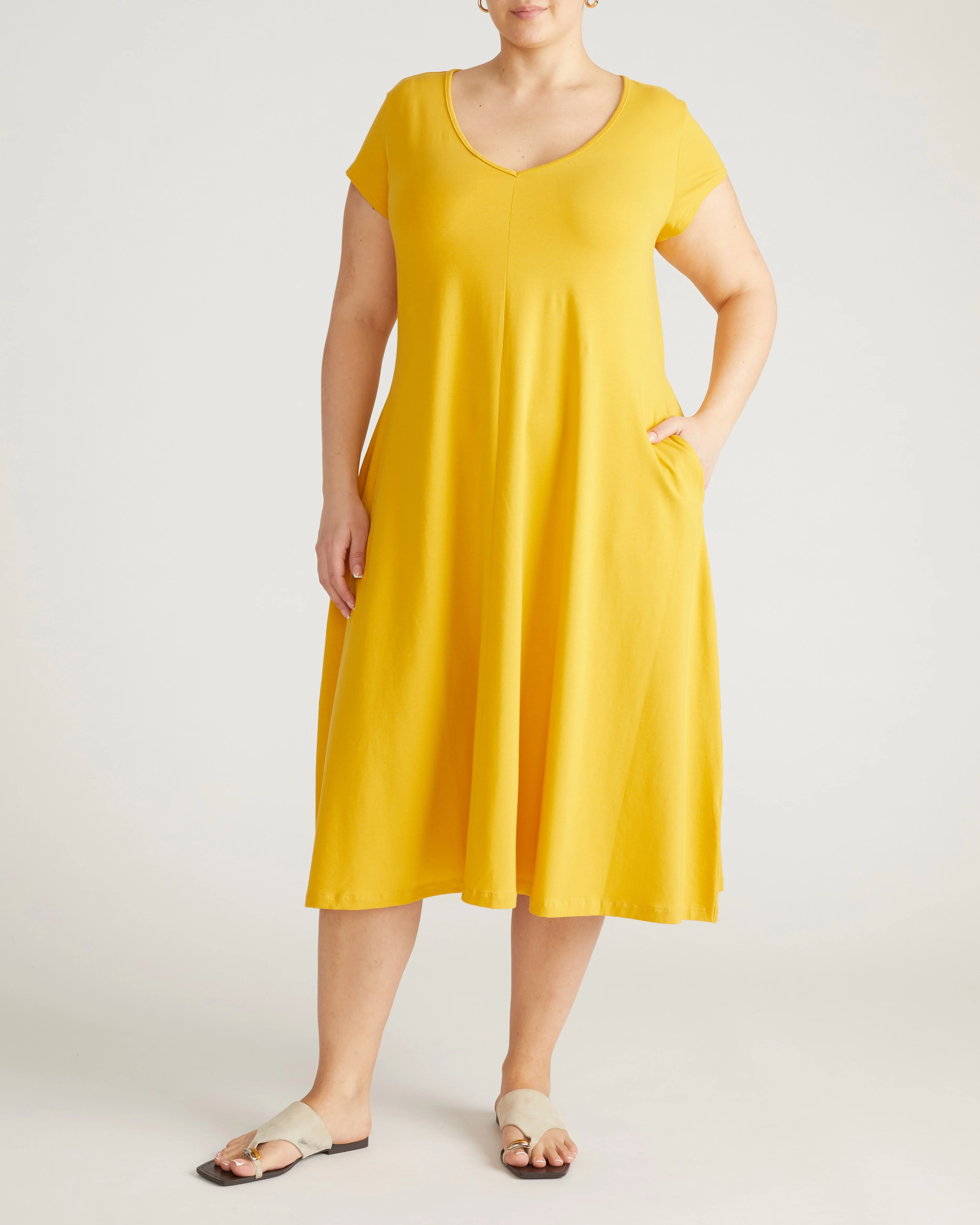 Danna Jersey Dress - Goldenrod - Image 2
