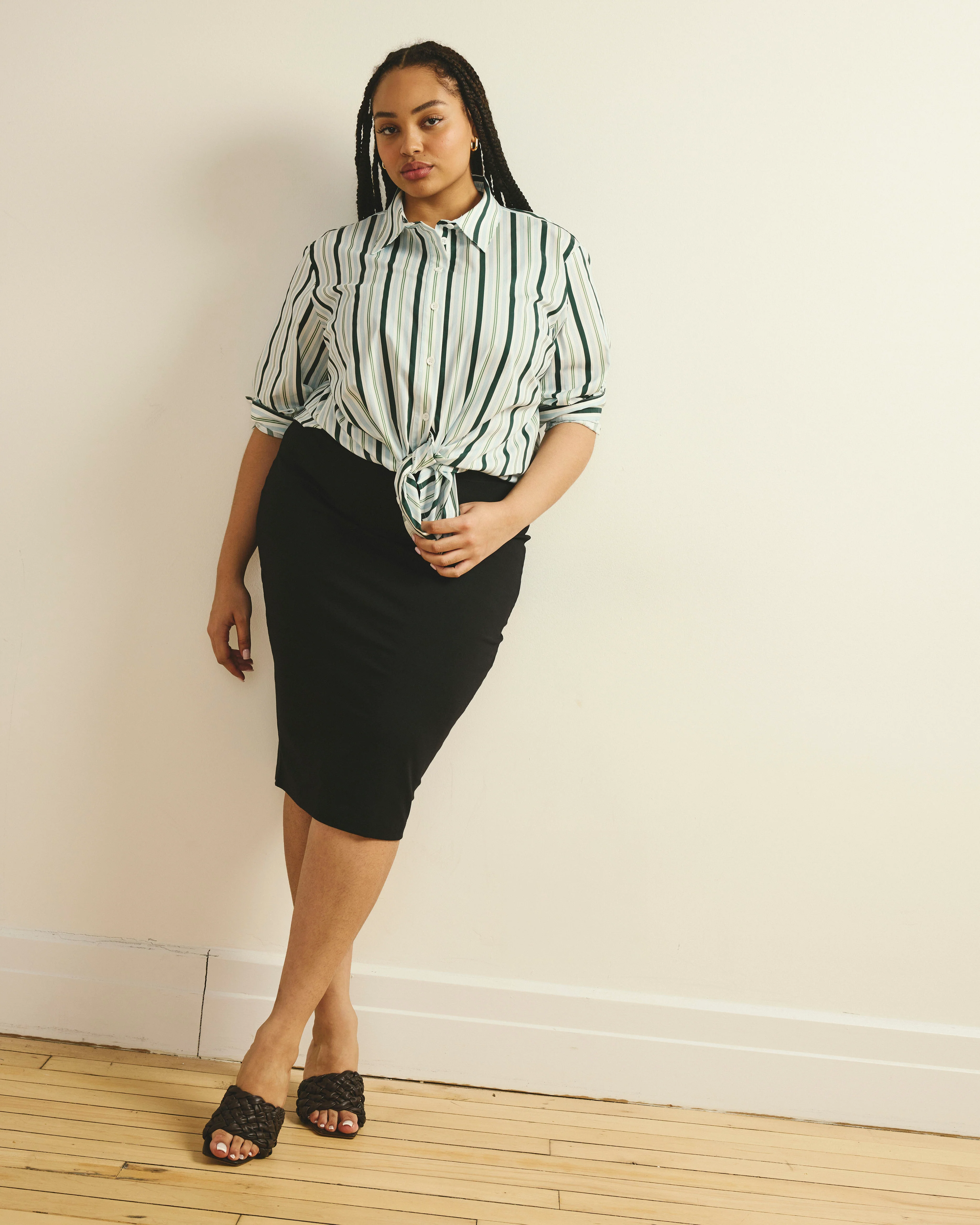 Danube Jersey Skirt - Black - Image 3
