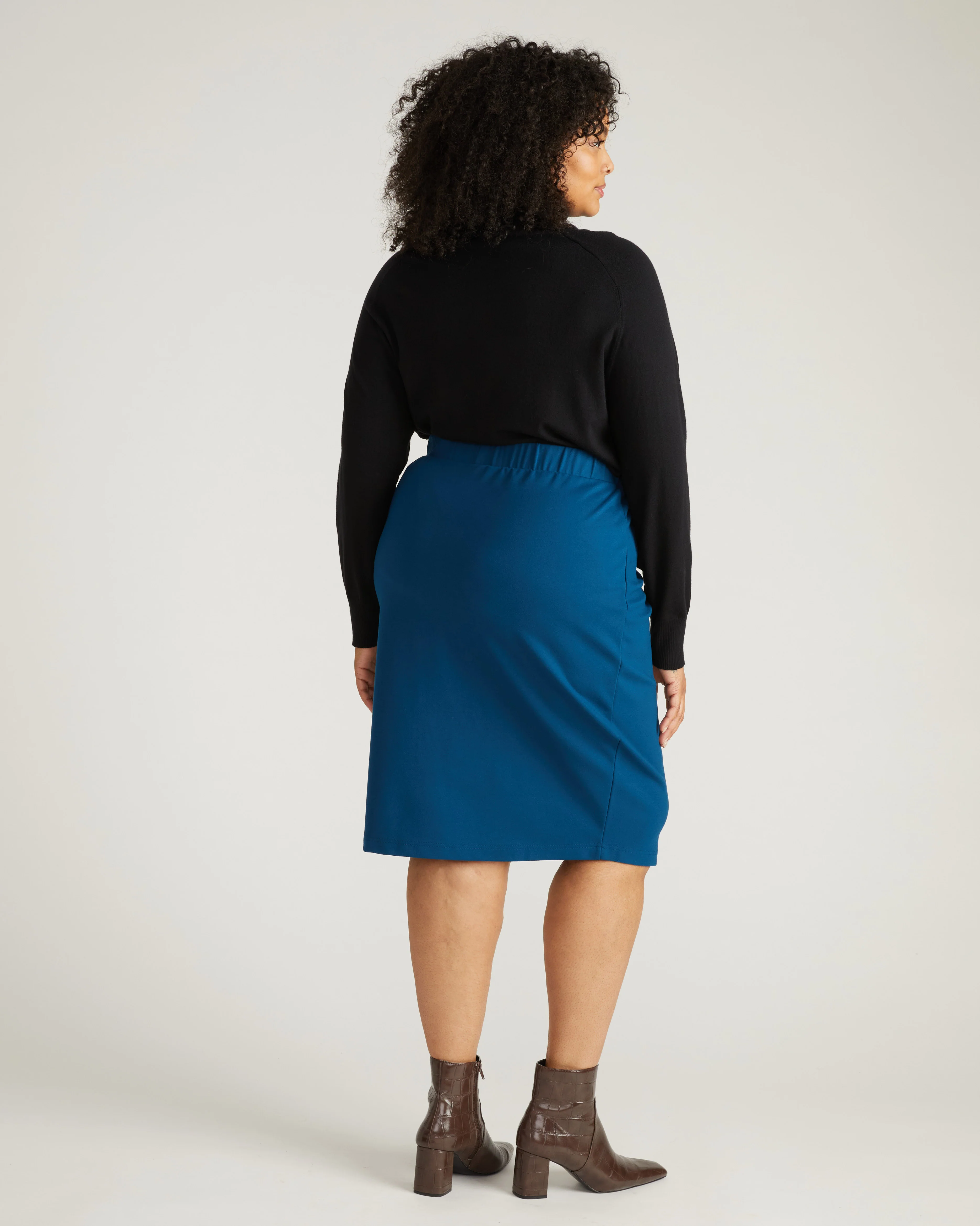 Danube Ponte Skirt - Deep Teal - Image 3