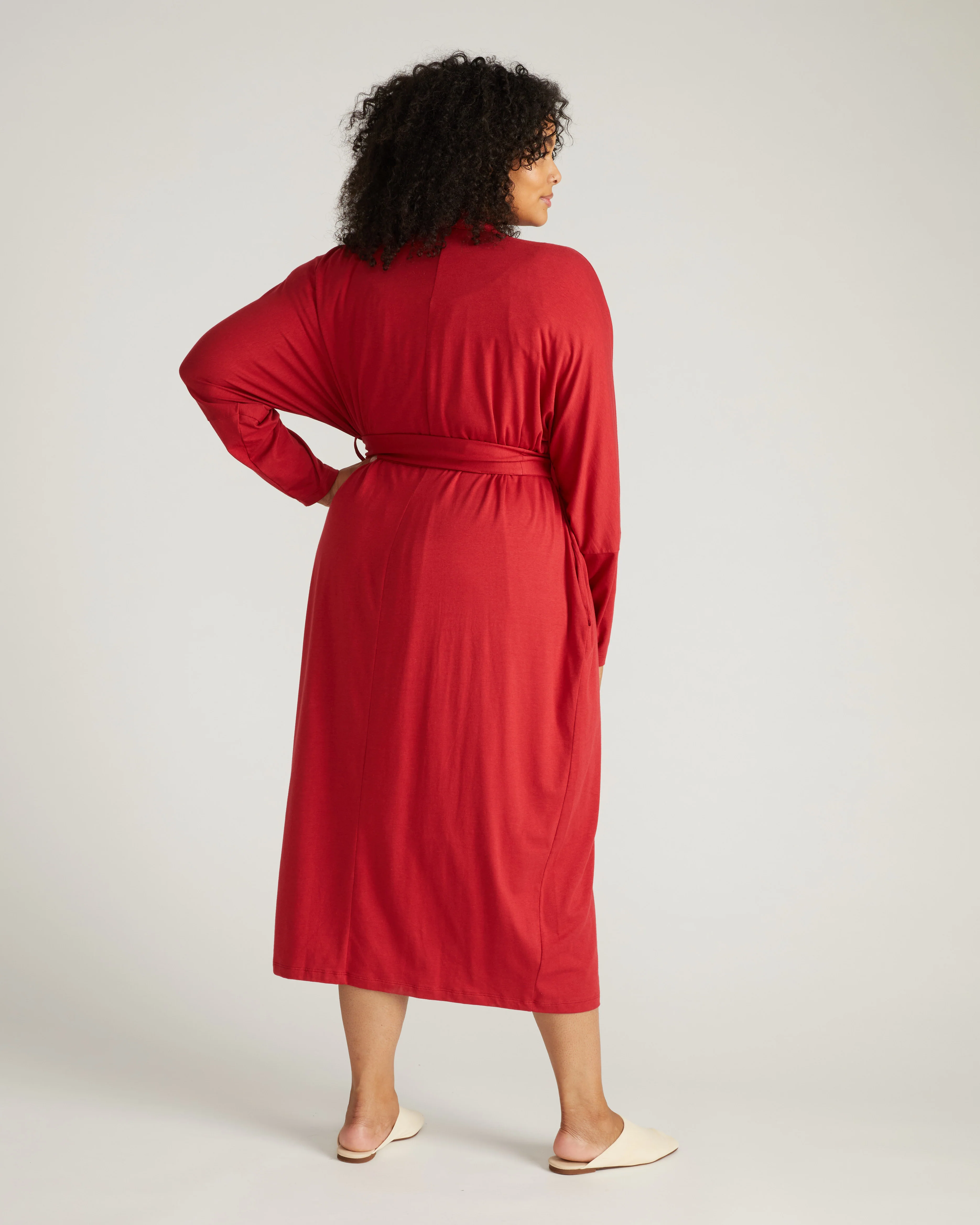 Daphne Lounge Robe - Raspberry - Image 4