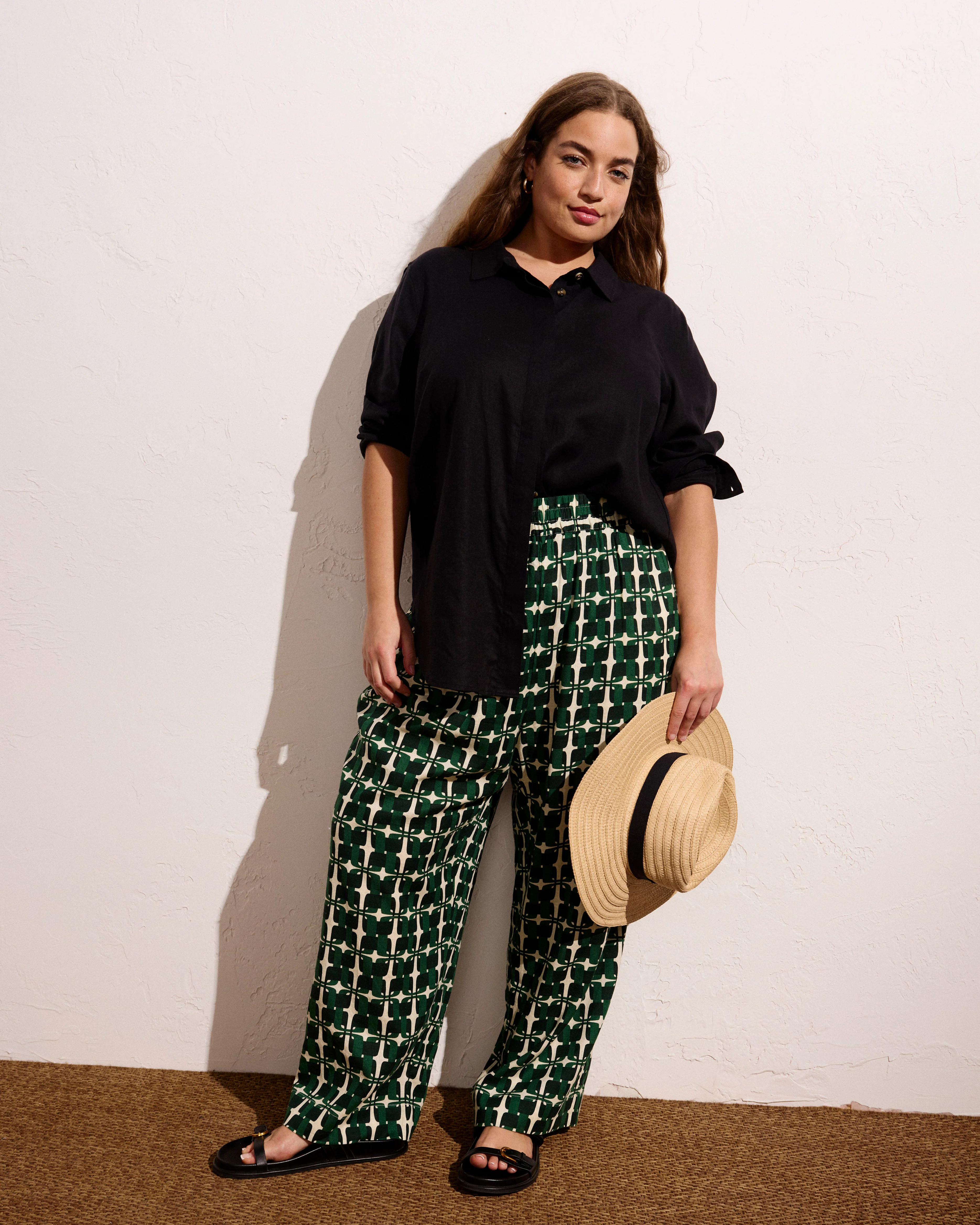Dawn Linen Hi Low Tunic - Black - Image 2