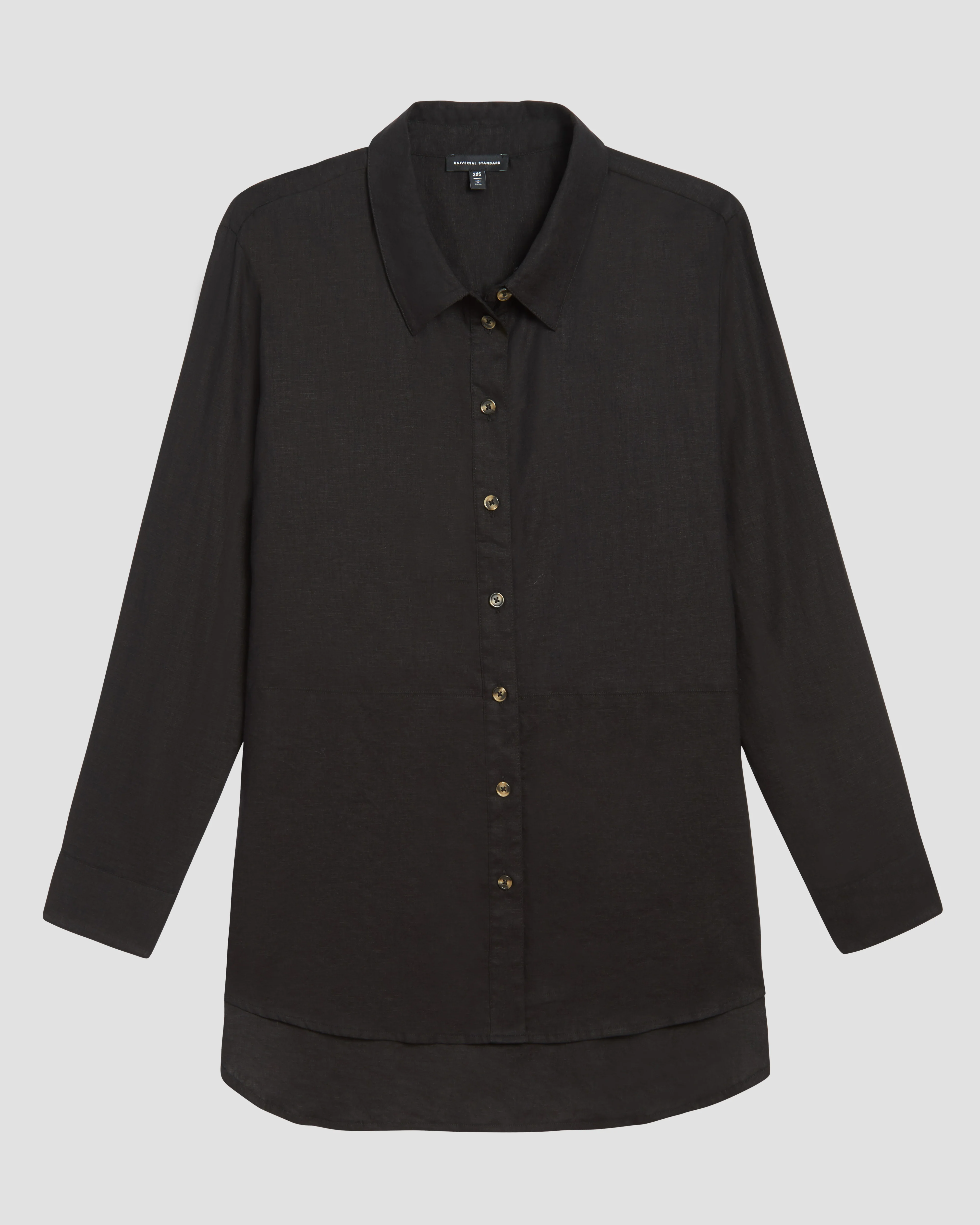 Dawn Linen Hi Low Tunic - Black - Image 8