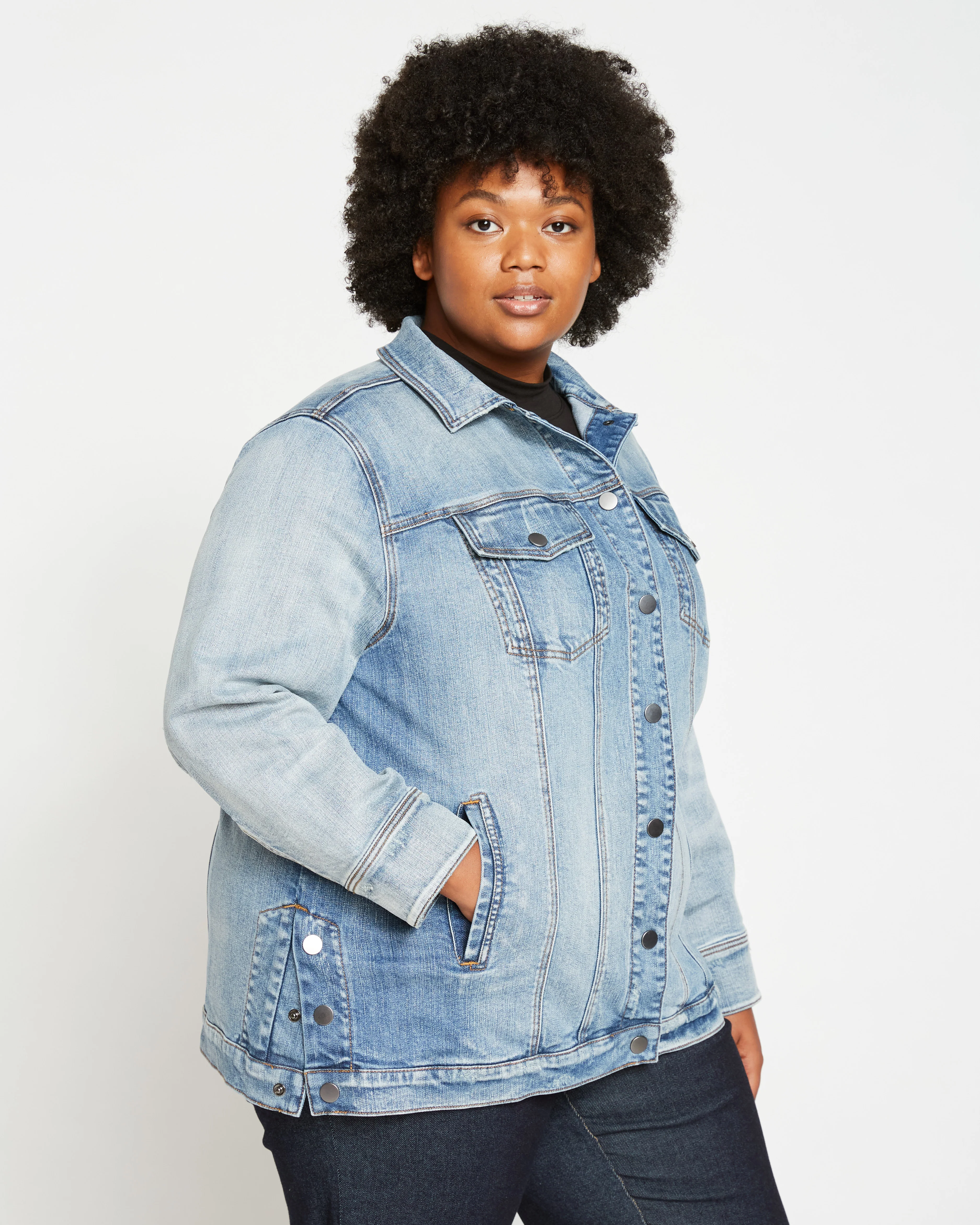 Denim Chore Jacket - Light Blue - Image 8