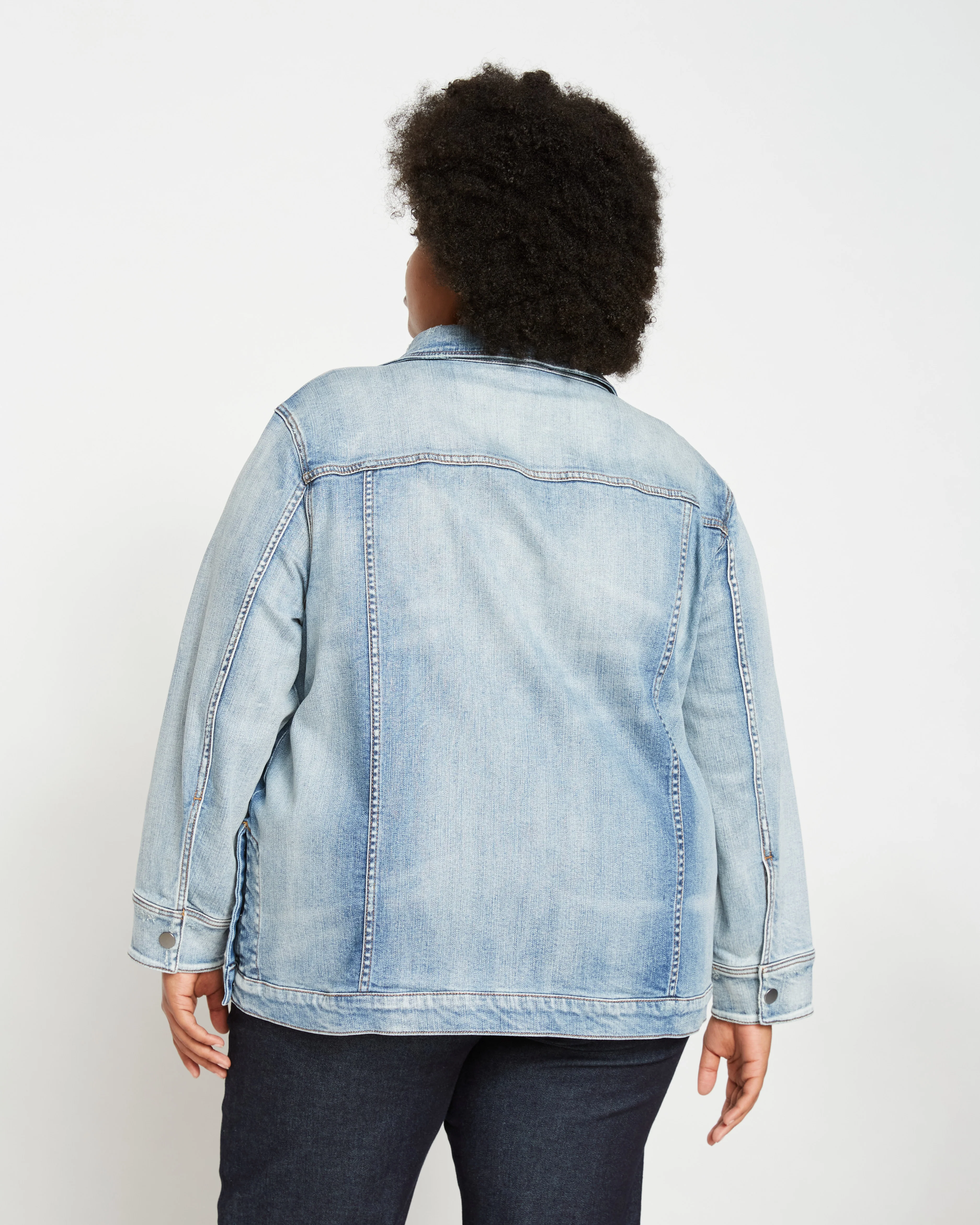Denim Chore Jacket - Light Blue - Image 9