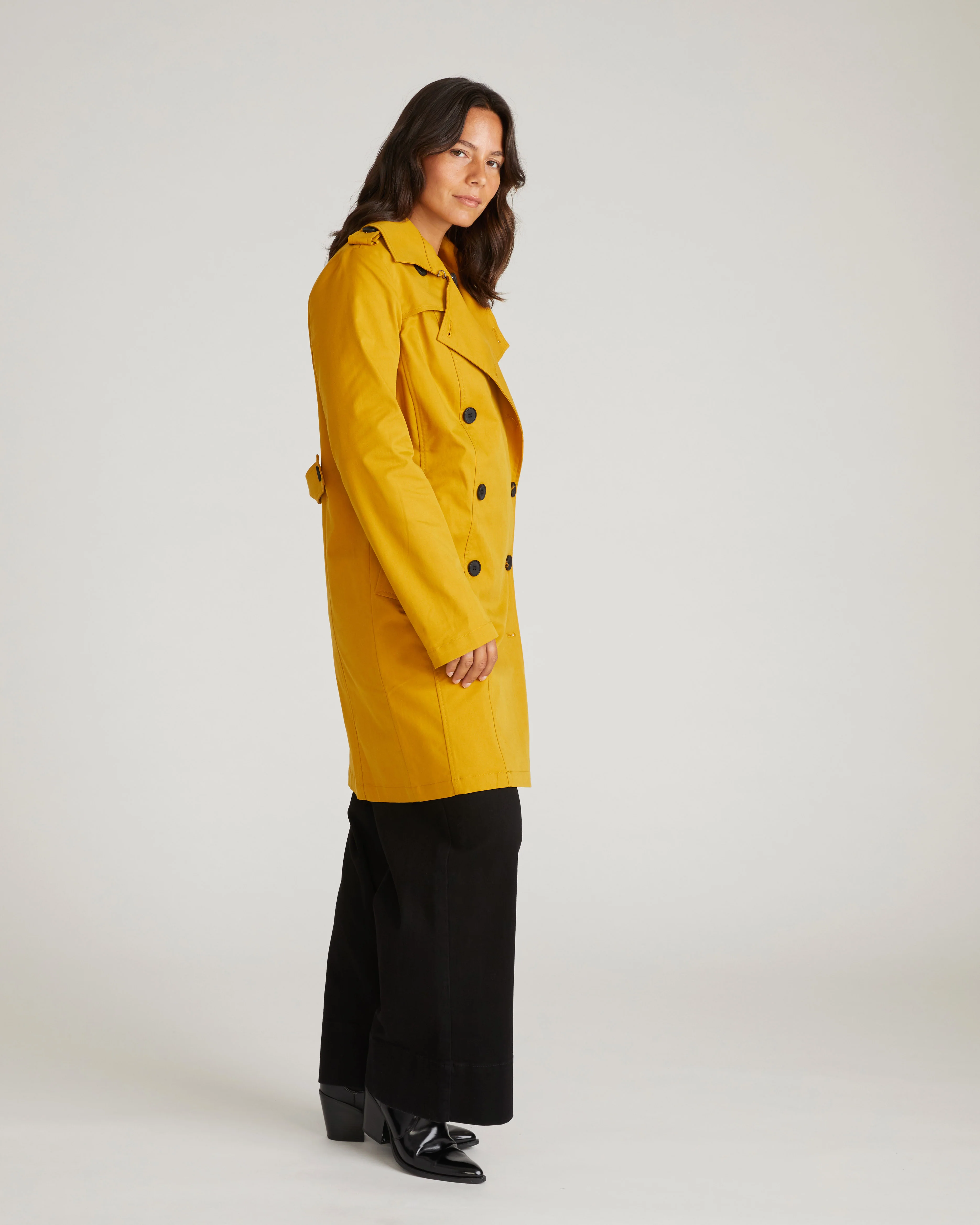 Derjon Trench Coat - Mustard - Image 2