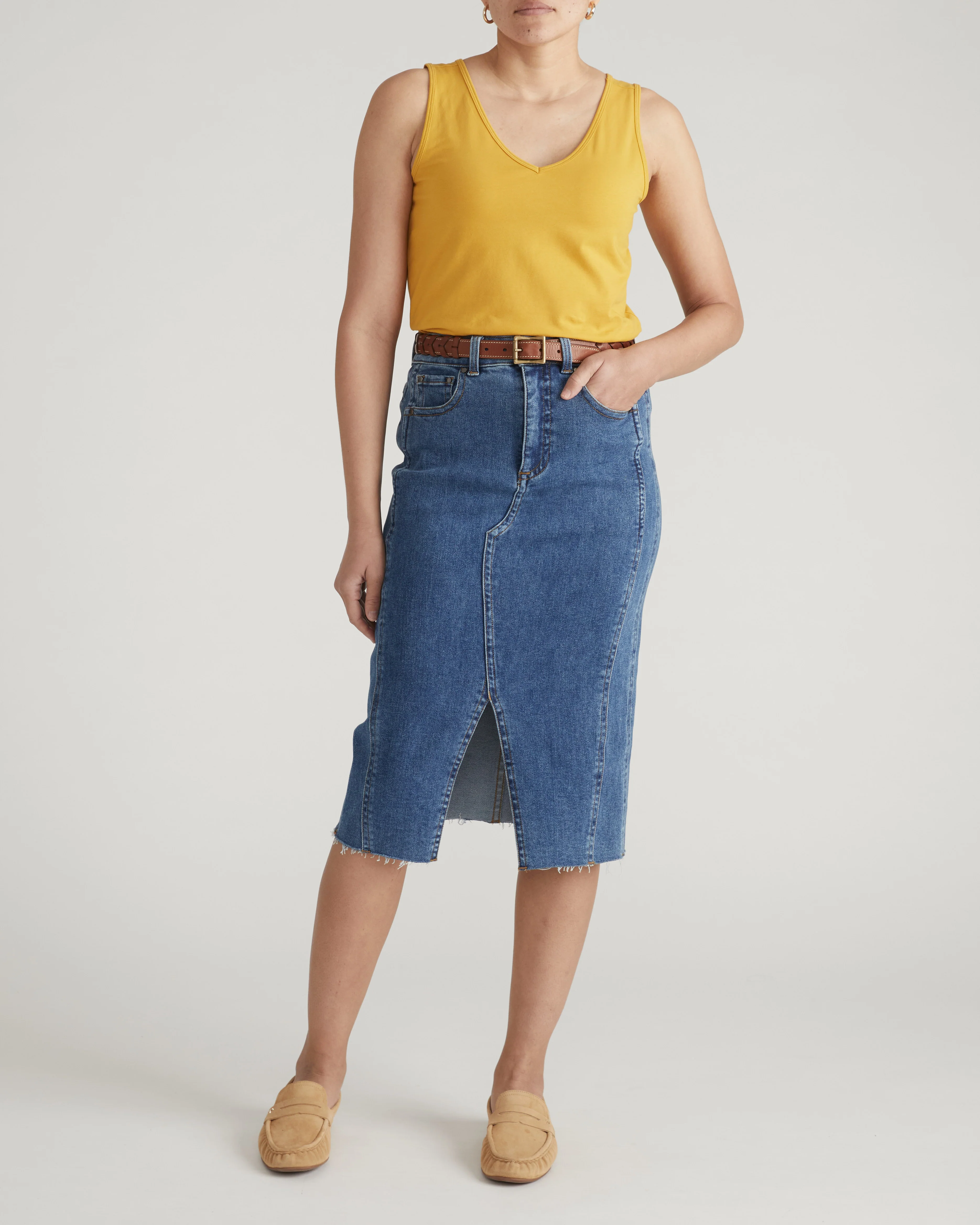 Double V Tank - Goldenrod - Image 2