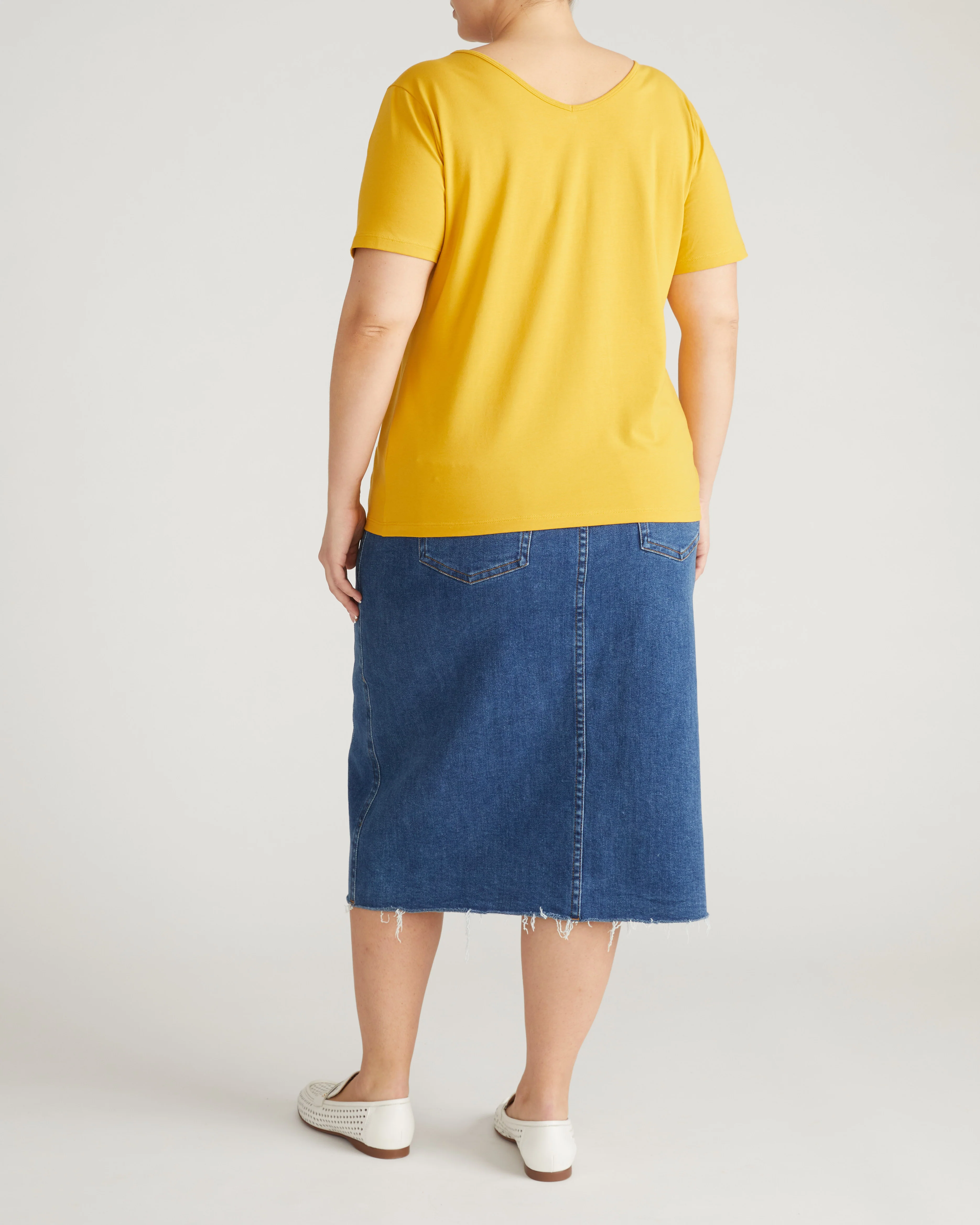 Double V Tee - Goldenrod - Image 6