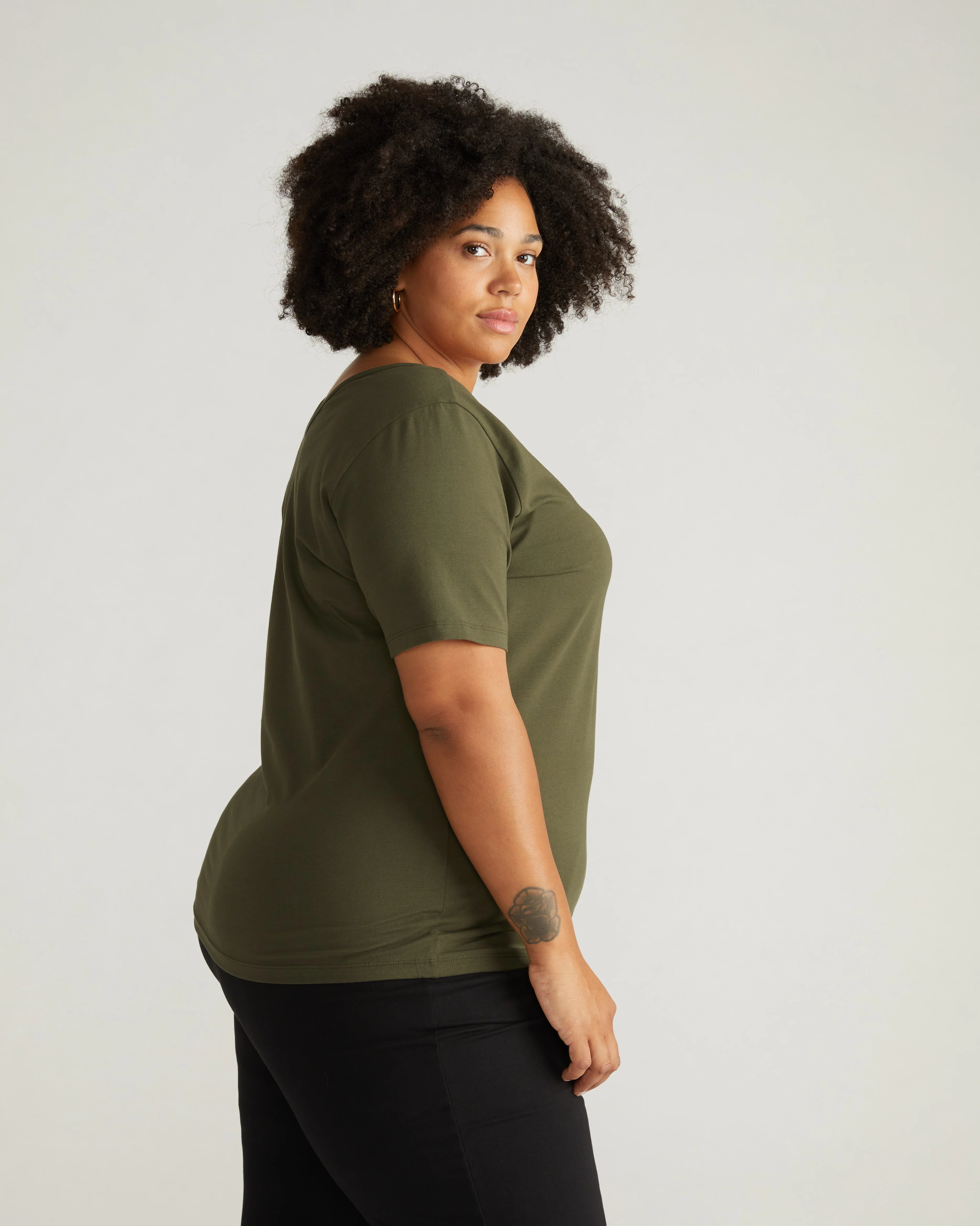 Double V Tee - Nori - Image 2
