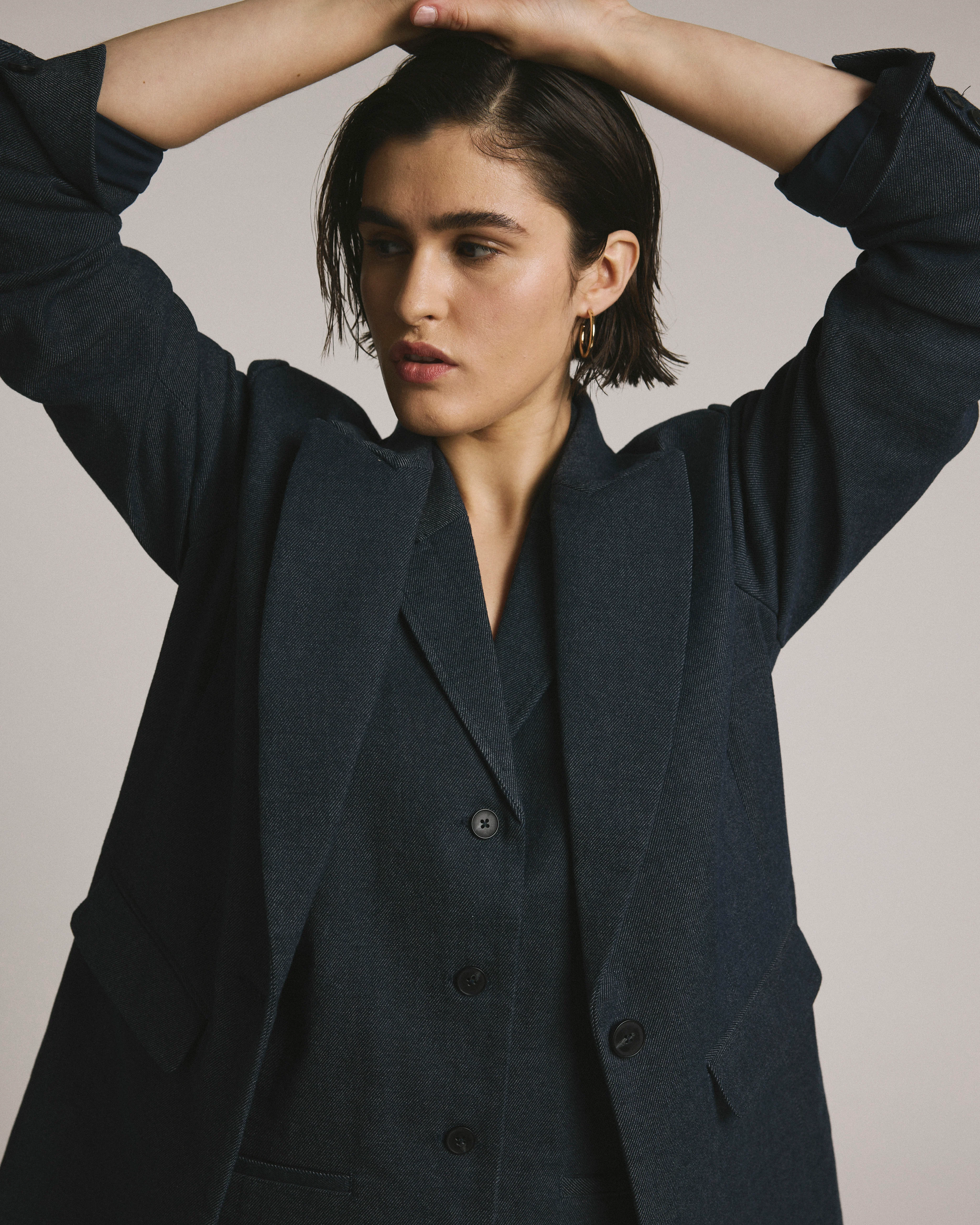 Edwin Denim Look Vest - Dark Indigo - Image 6