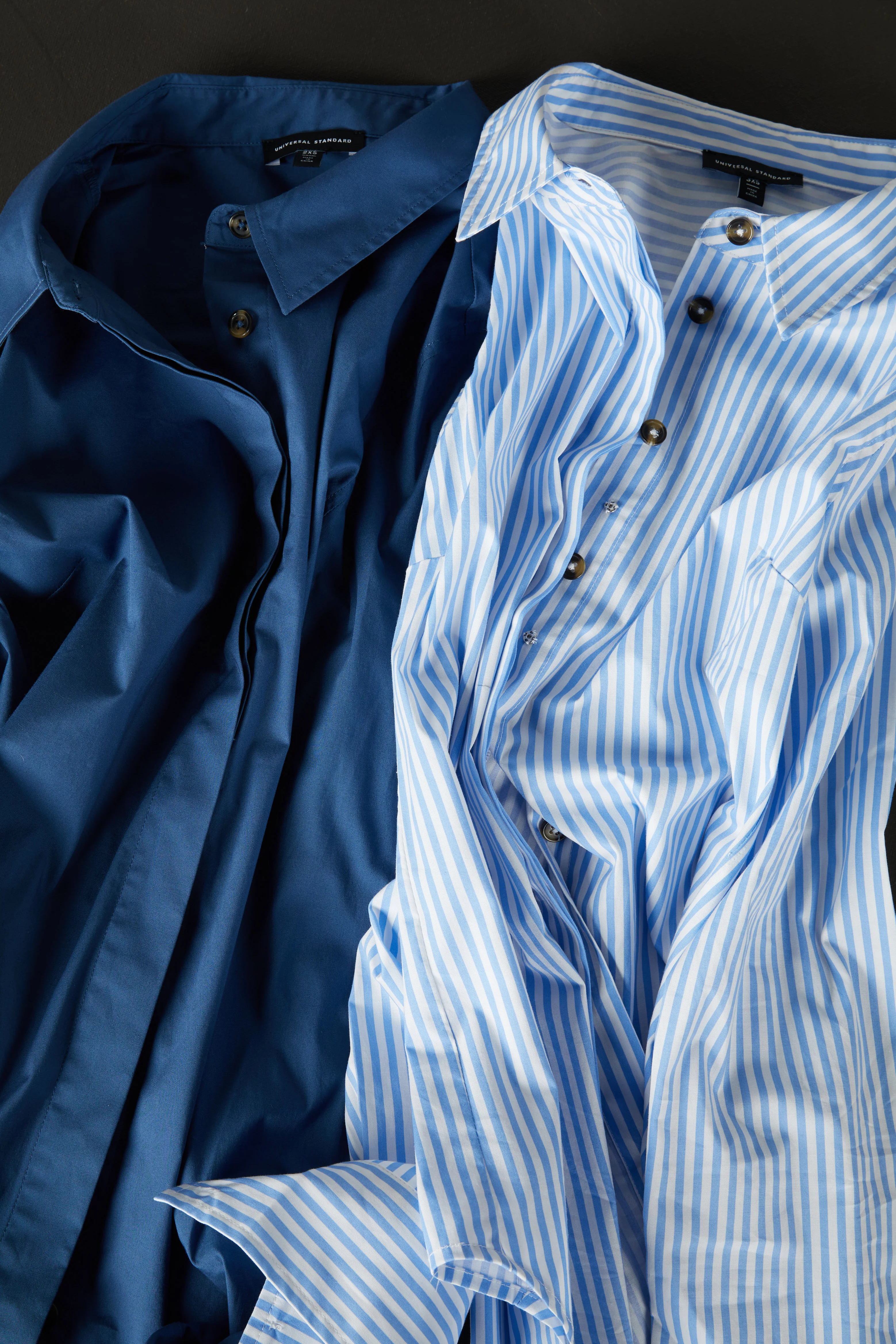Elbe Popover Stretch Poplin Shirt Classic Fit - Blue/White Stripe - Image 2