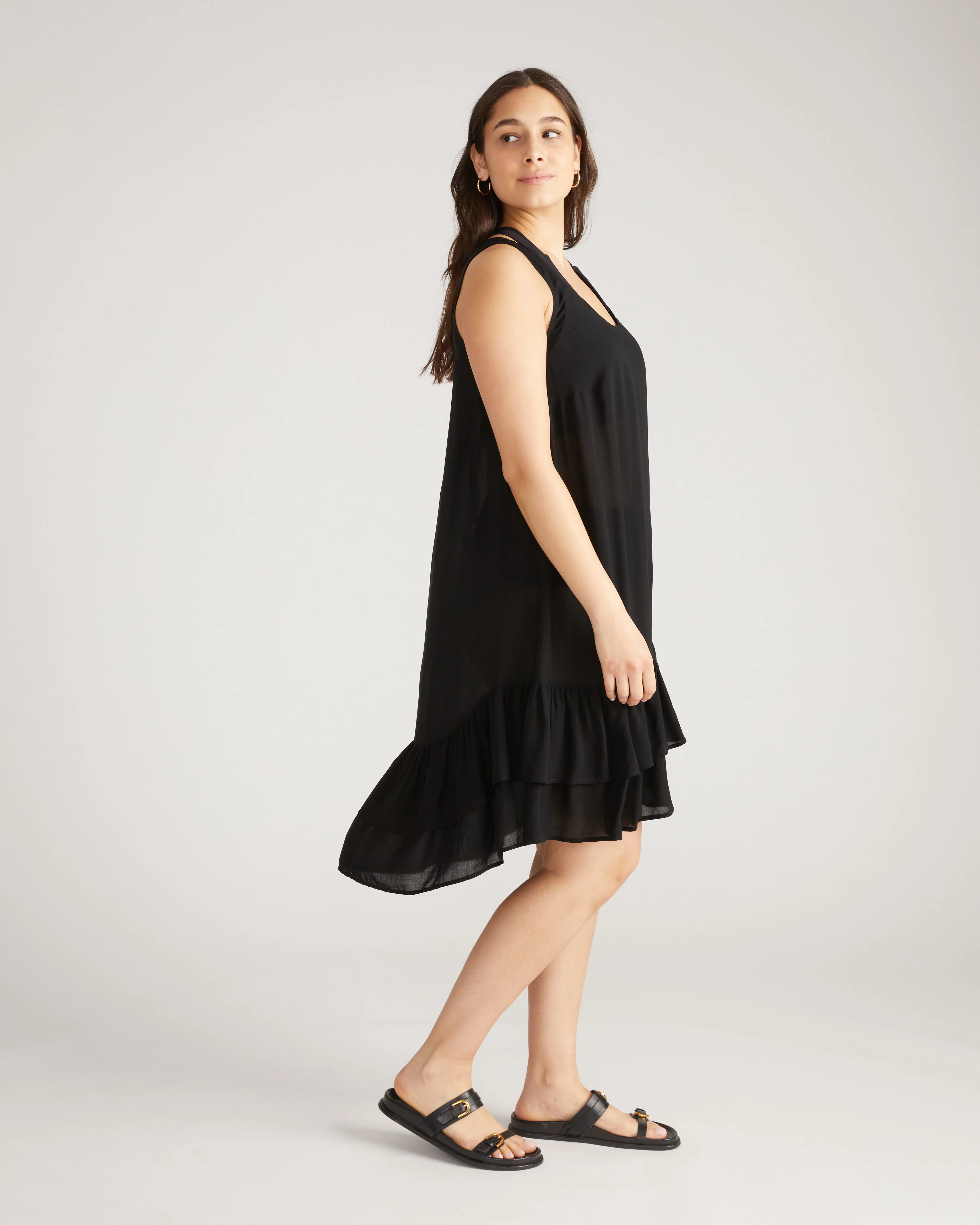 Elodie Voile Dress - Black - Image 2