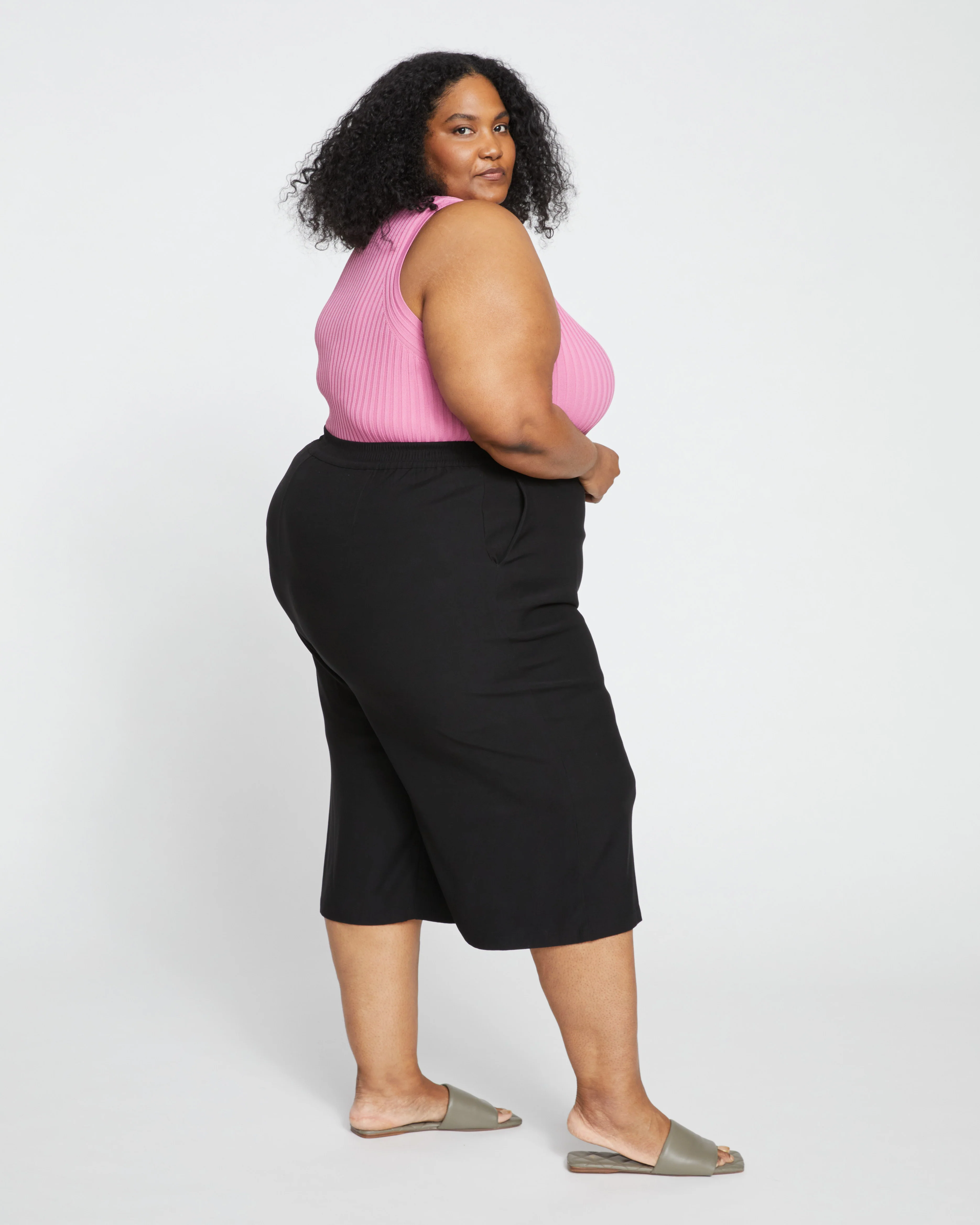 Elvo Double Luxe Culottes - Black - Image 3