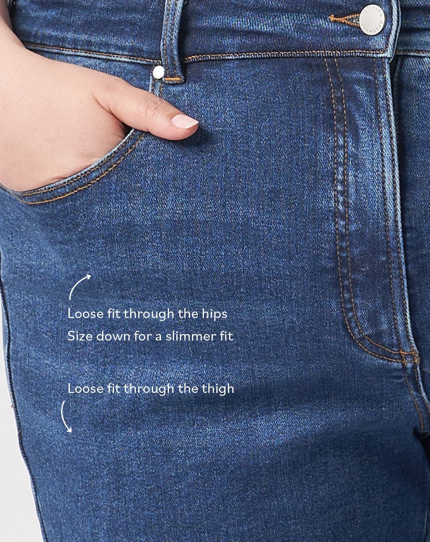 Etta High Rise Straight Leg Jeans 28 Inch - Aged Indigo - Image 9