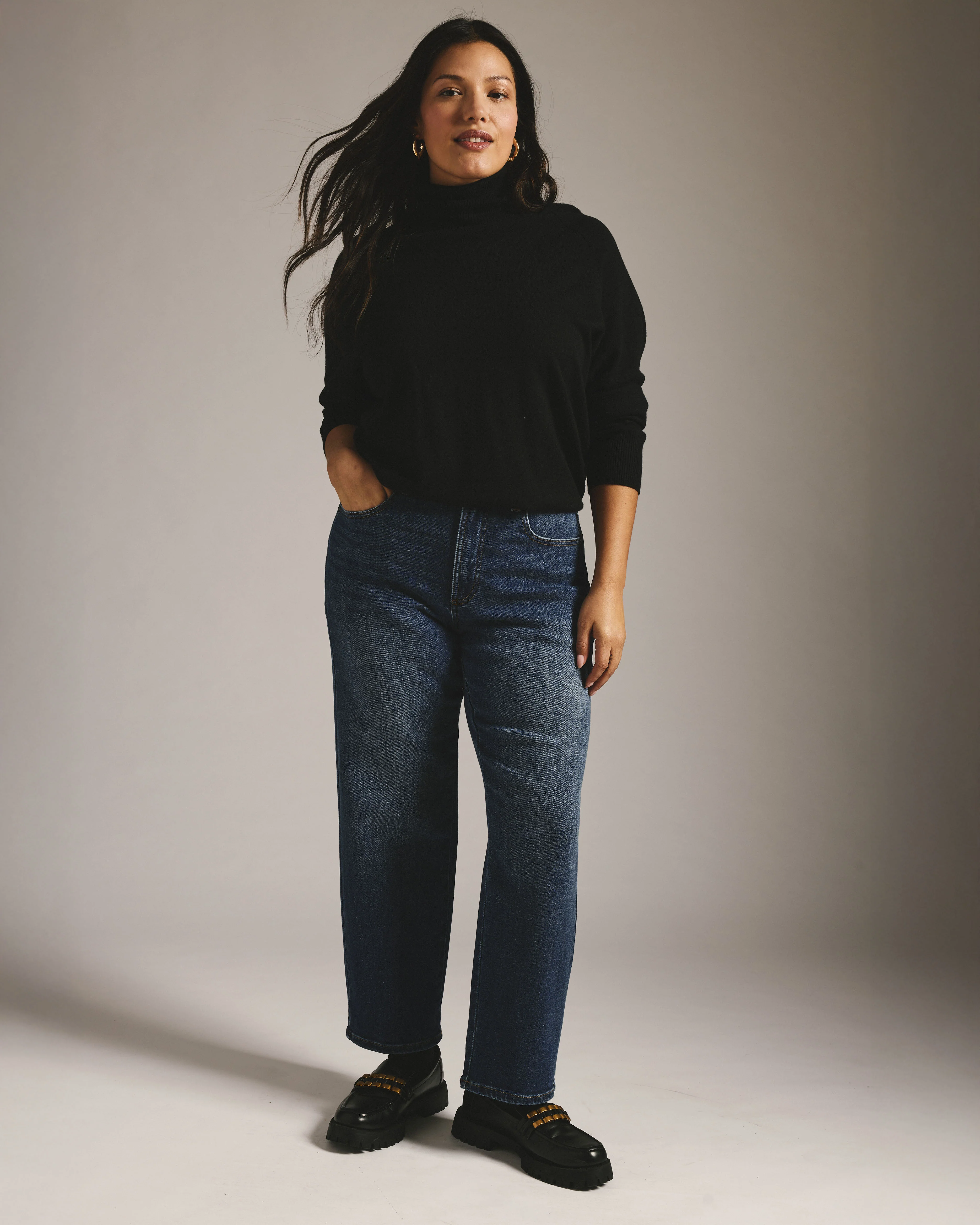 Etta High Rise Straight Leg Jeans 28 Inch - Saint Lawrence Blue - Image 2