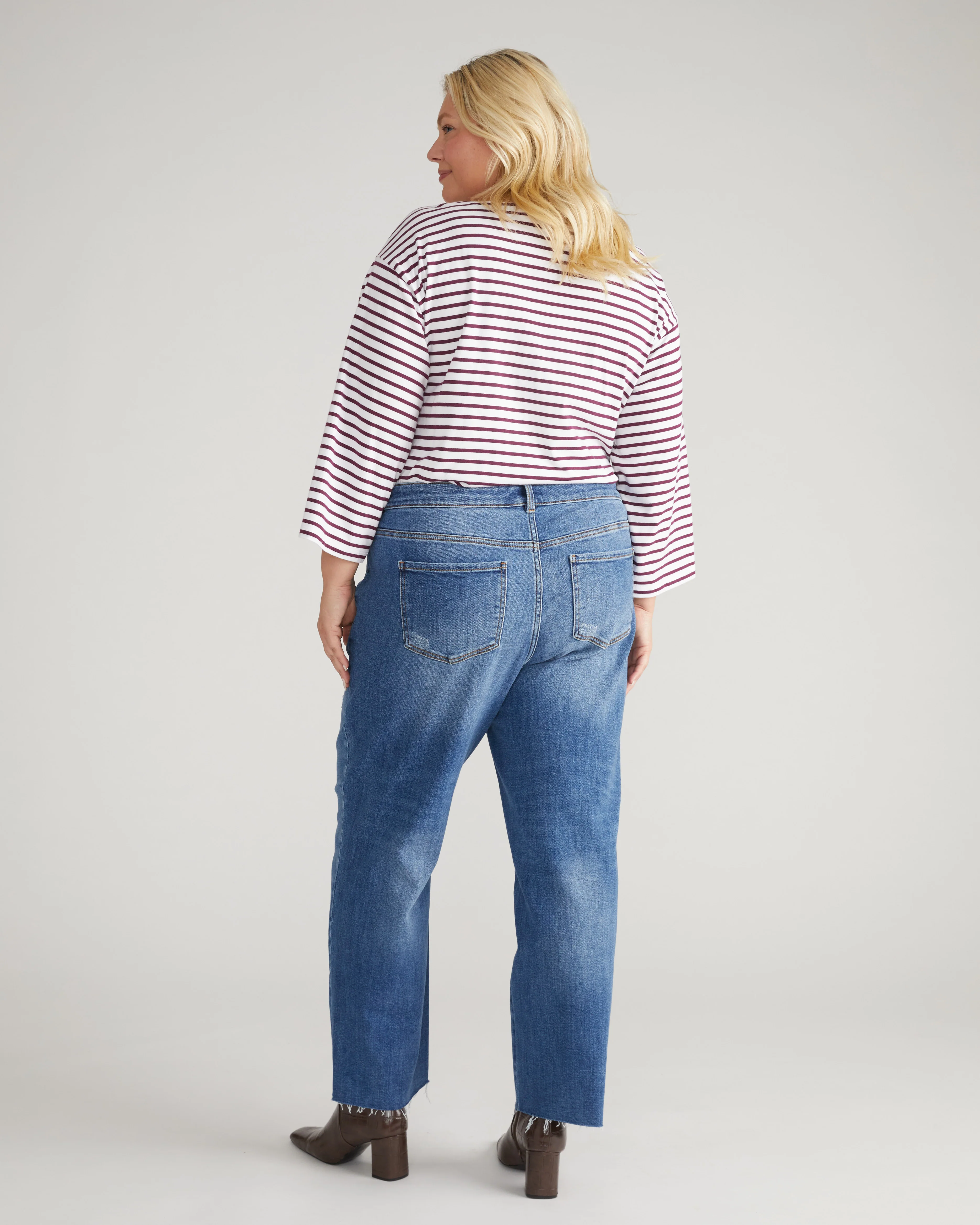 Etta High Rise Straight Leg Jeans 31 Inch - Camden Blue - Image 3
