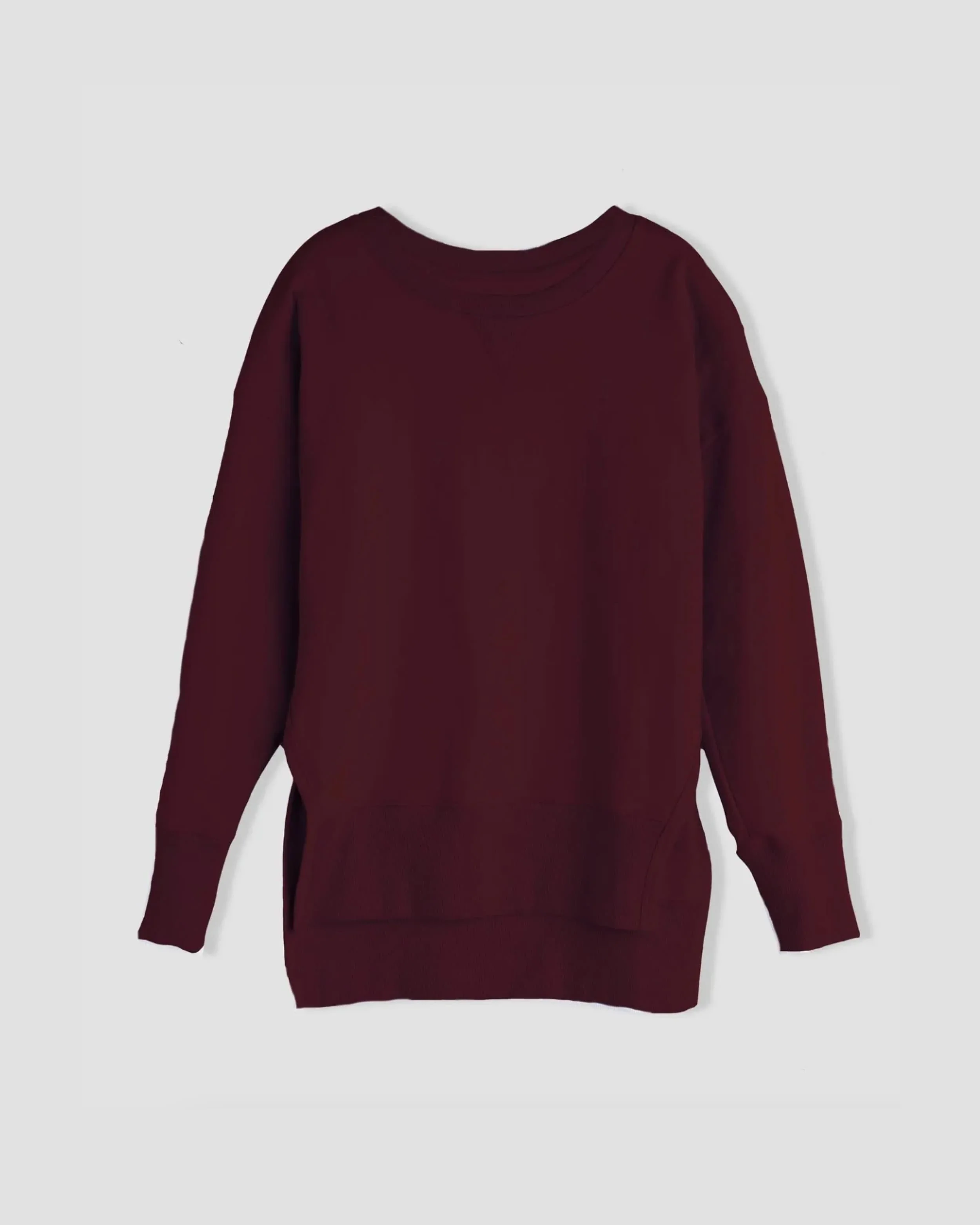 Fiona Side Slit Sweatshirt - Black Cherry - Image 4