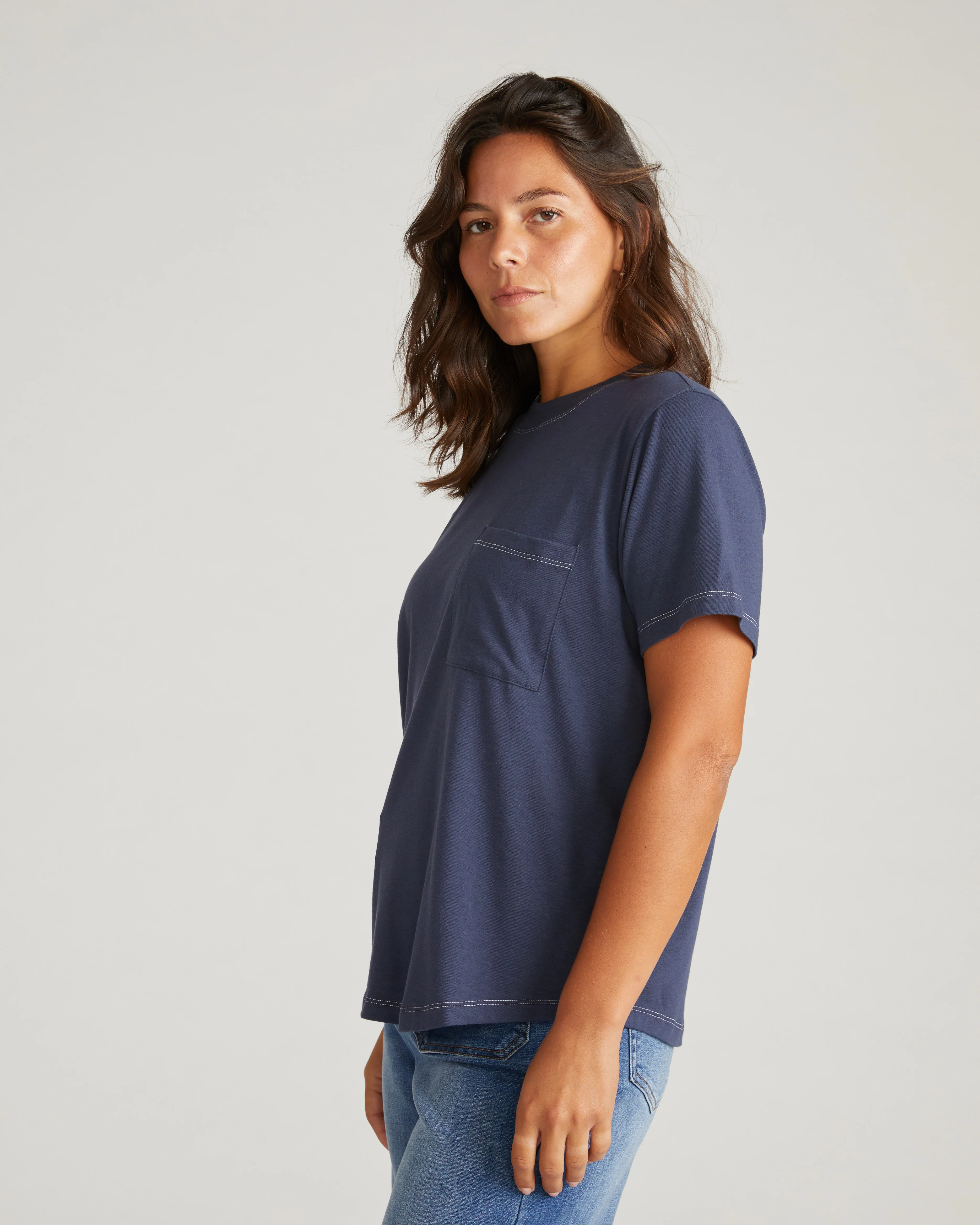 Garcon Tee - Washed Indigo - Image 3