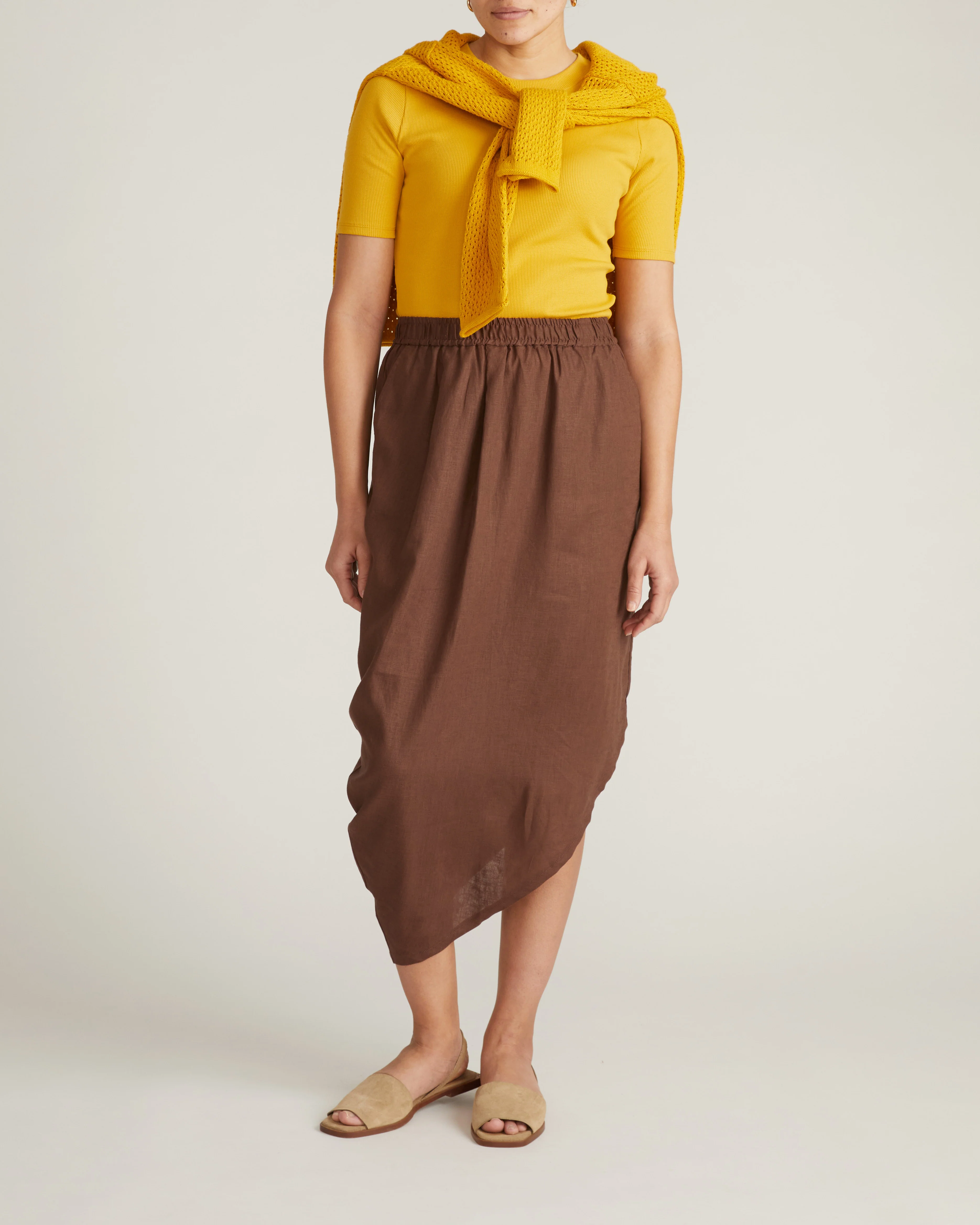 Geneva Linen Skirt - Peppercorn - Image 2