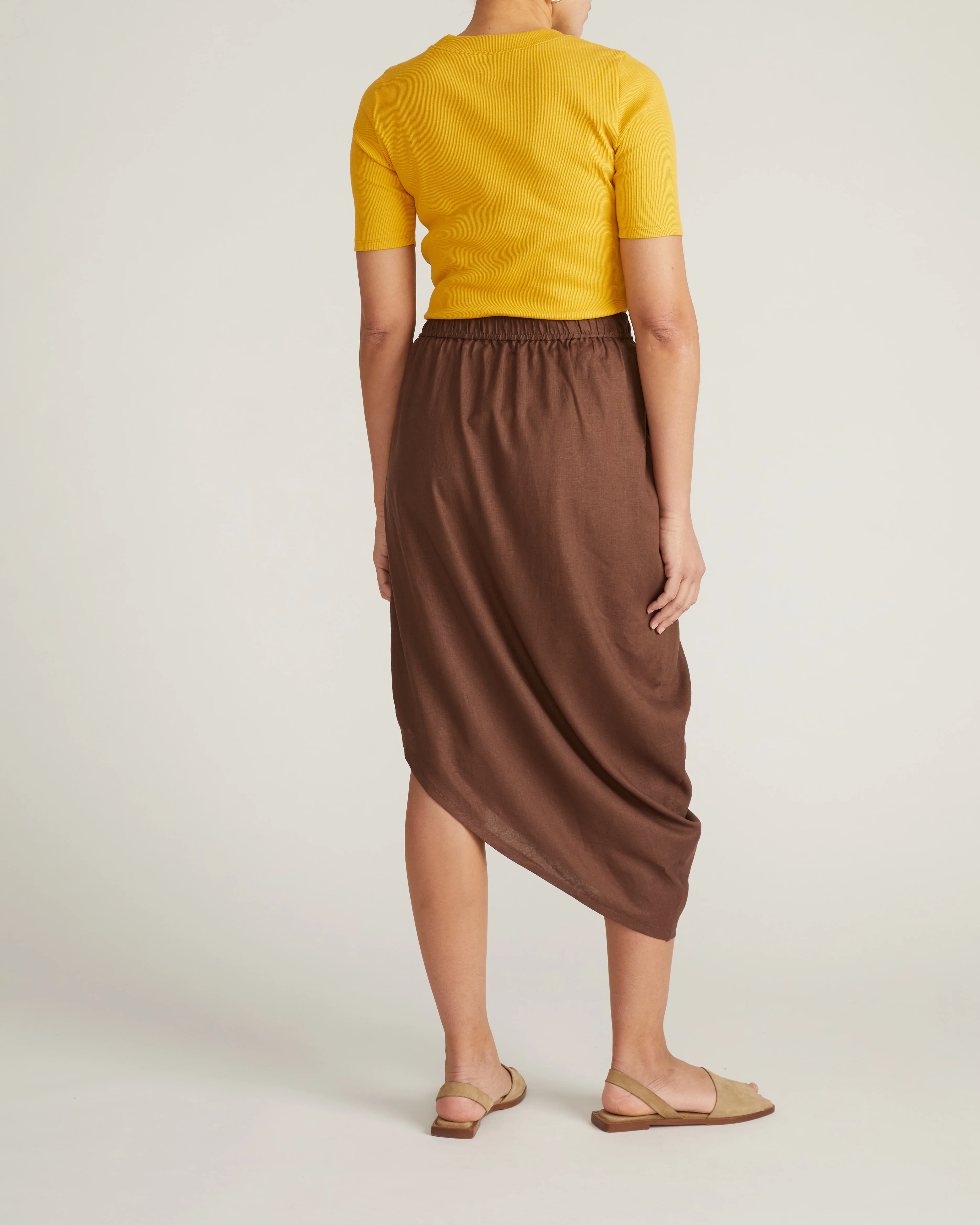 Geneva Linen Skirt - Peppercorn - Image 4