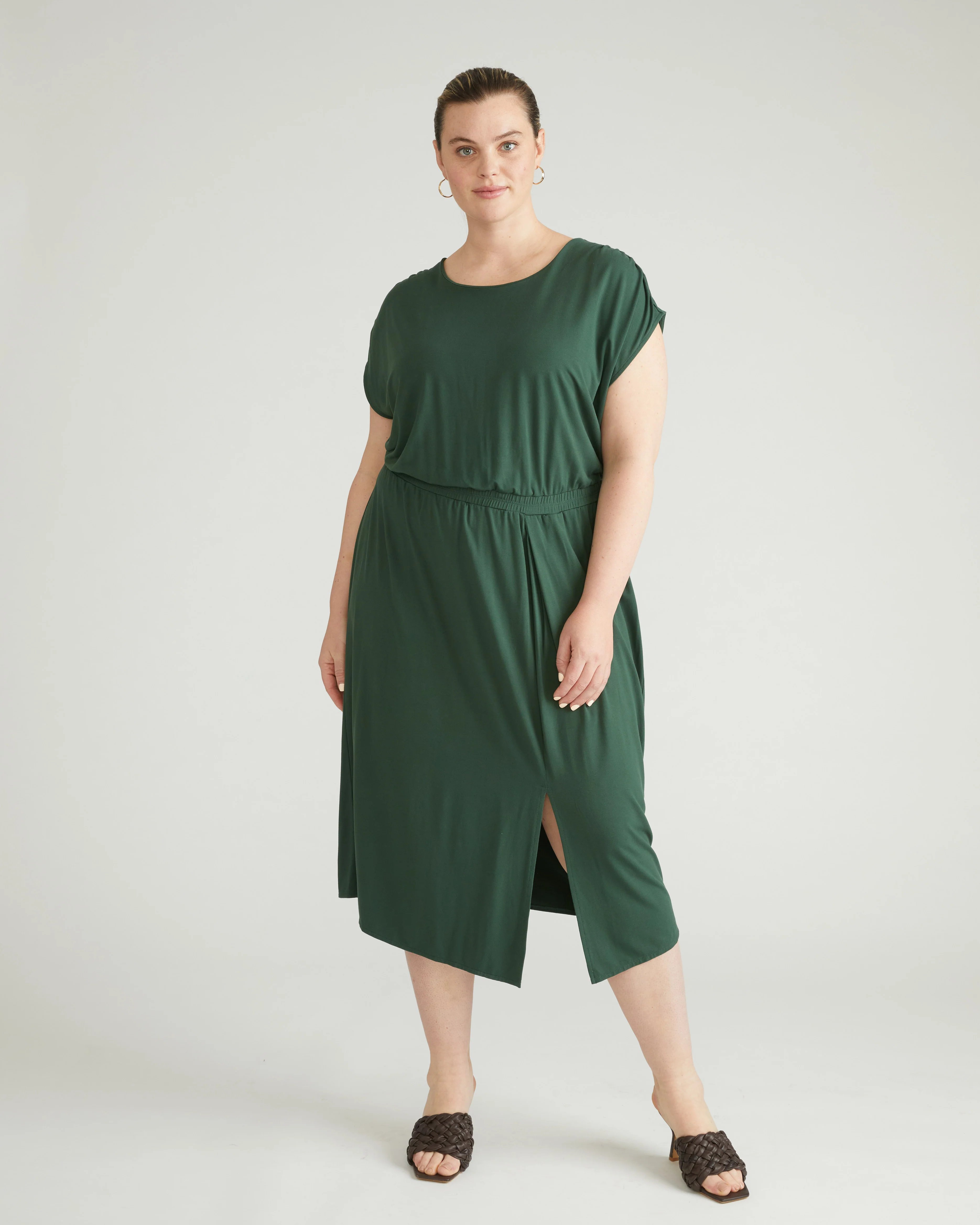 Havana Divine Jersey Dress - Conifer - Image 6