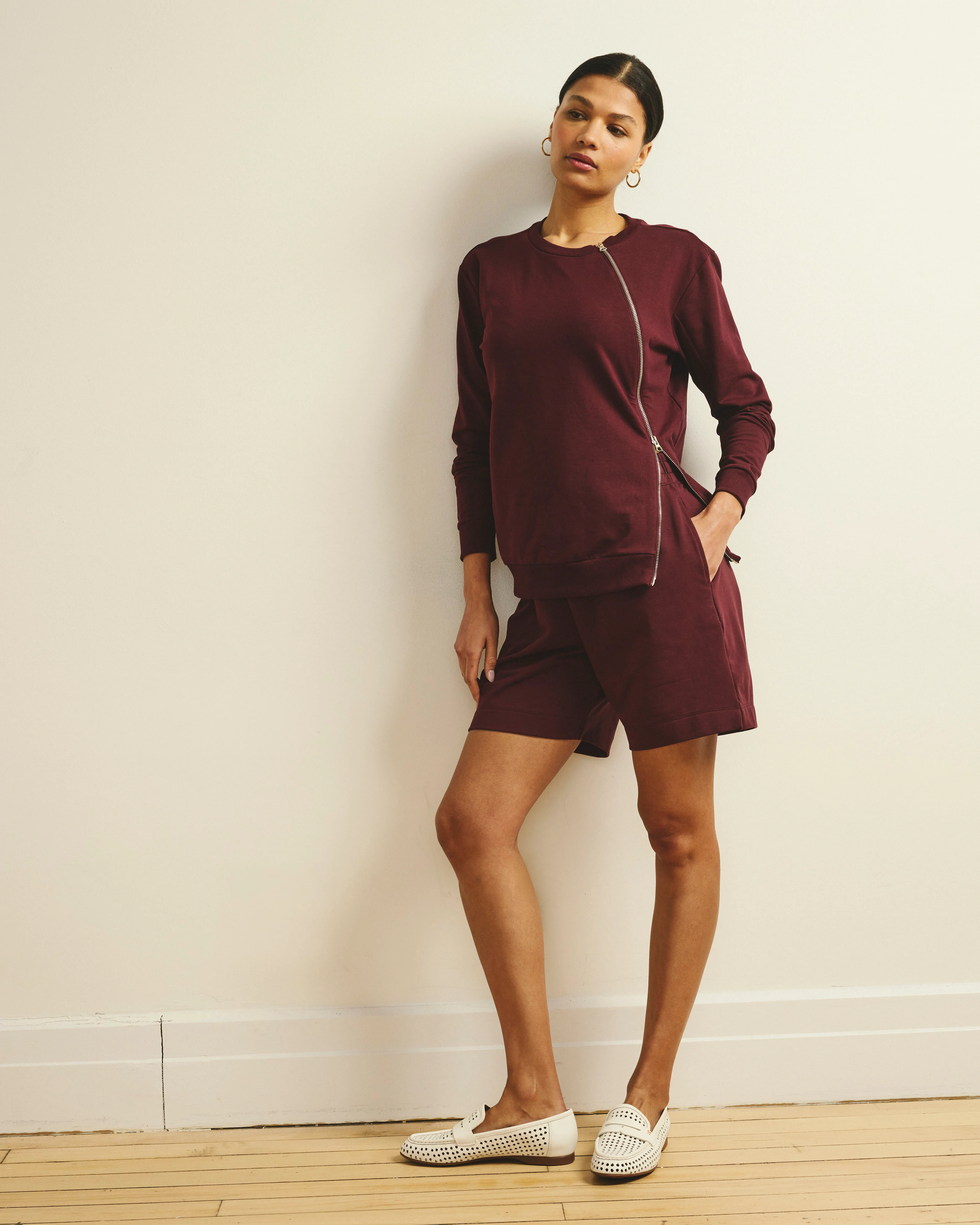 Hayes Sweatshorts - Black Cherry - Image 5