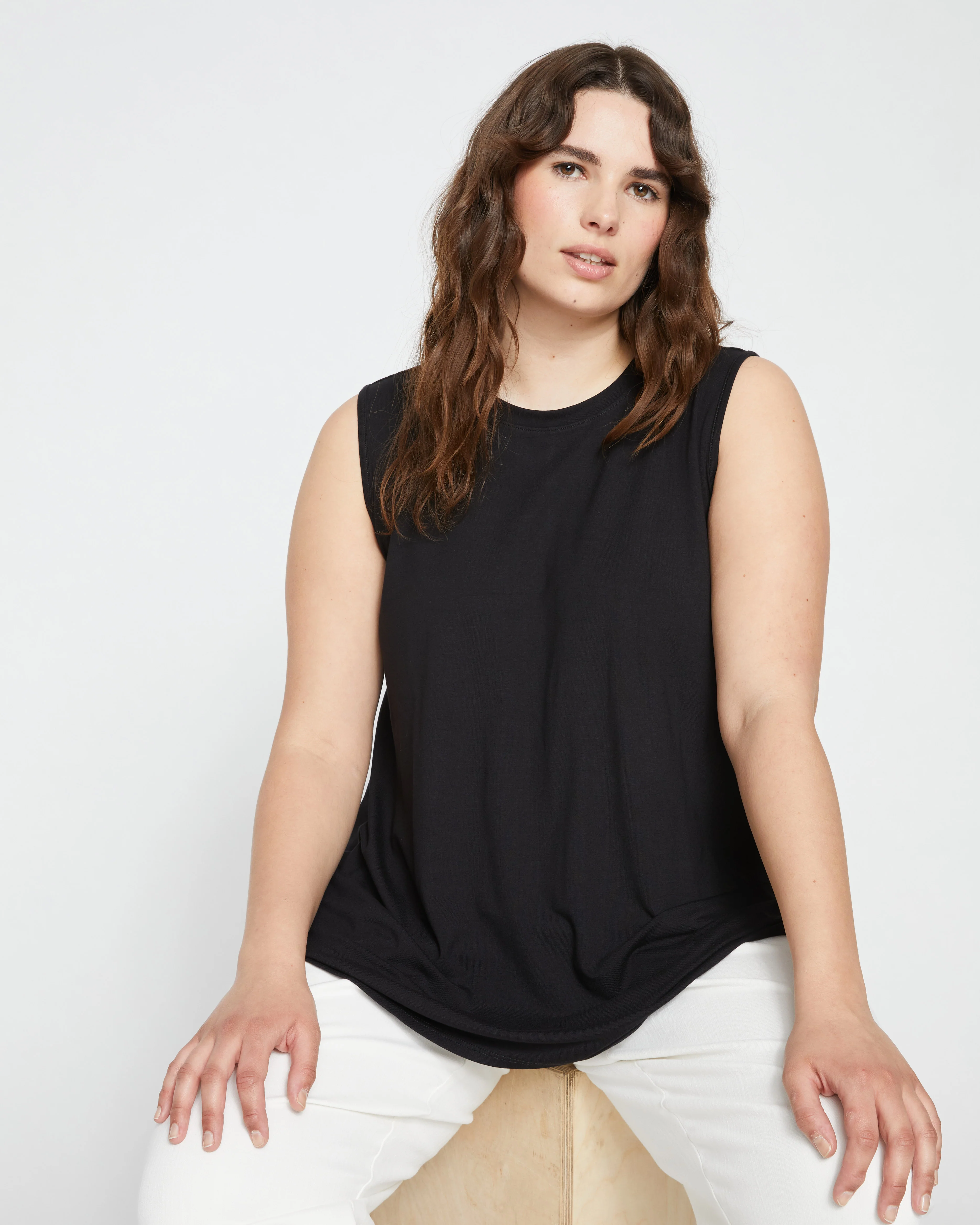 Heatwave Divine Jersey Flared Tank - Black - Image 2