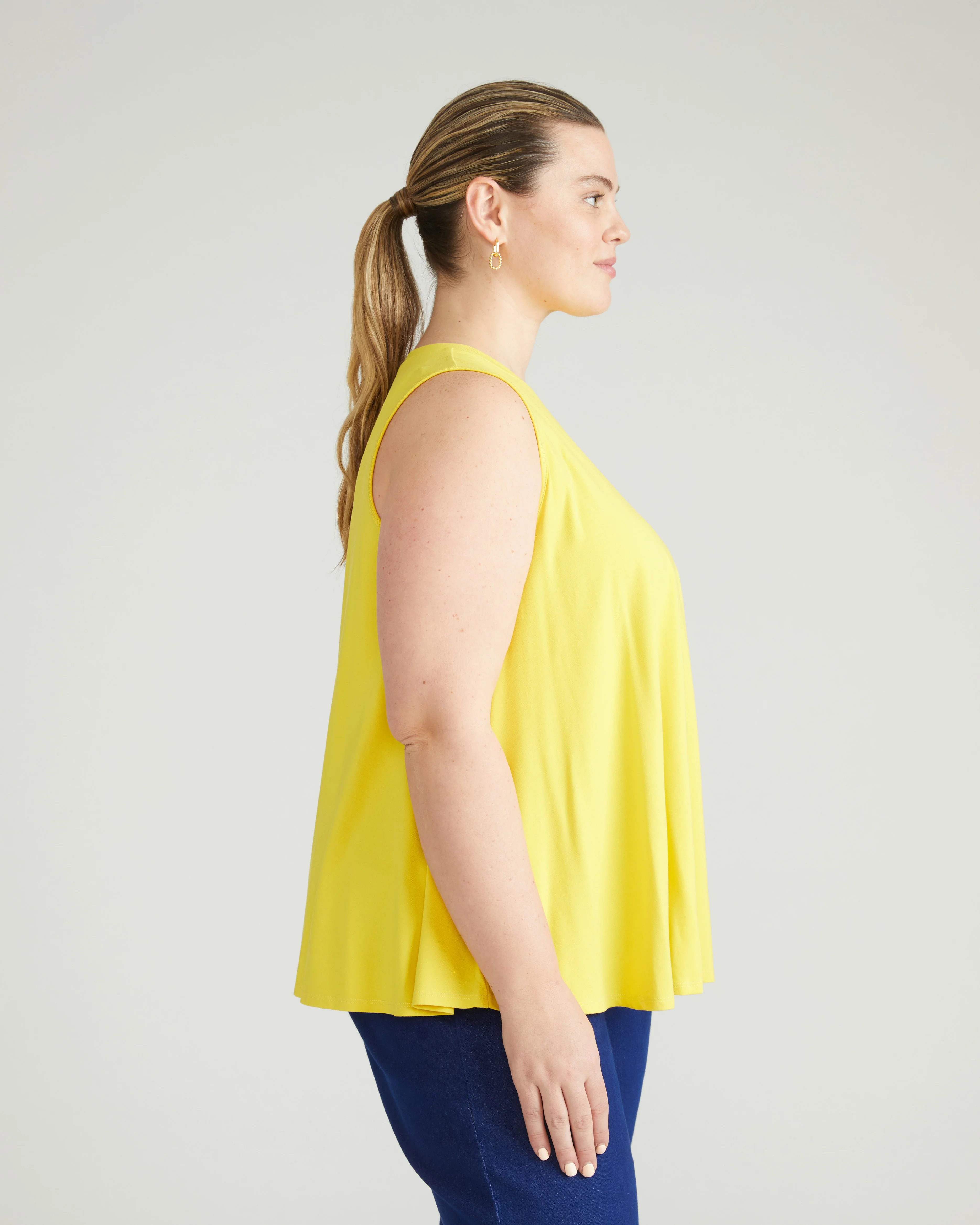 Heatwave Divine Jersey Flared Tank - Yellow - Image 2