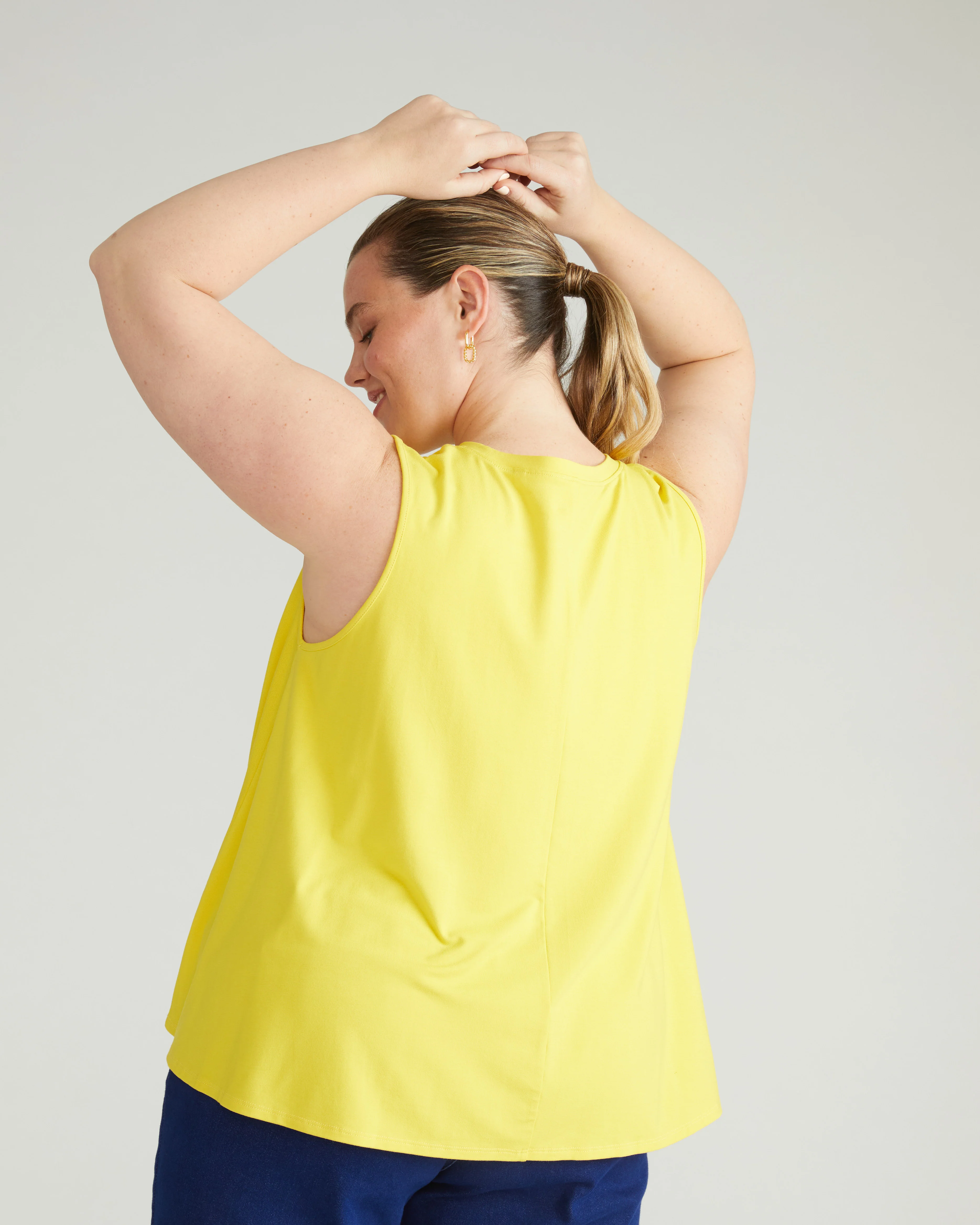 Heatwave Divine Jersey Flared Tank - Yellow - Image 3