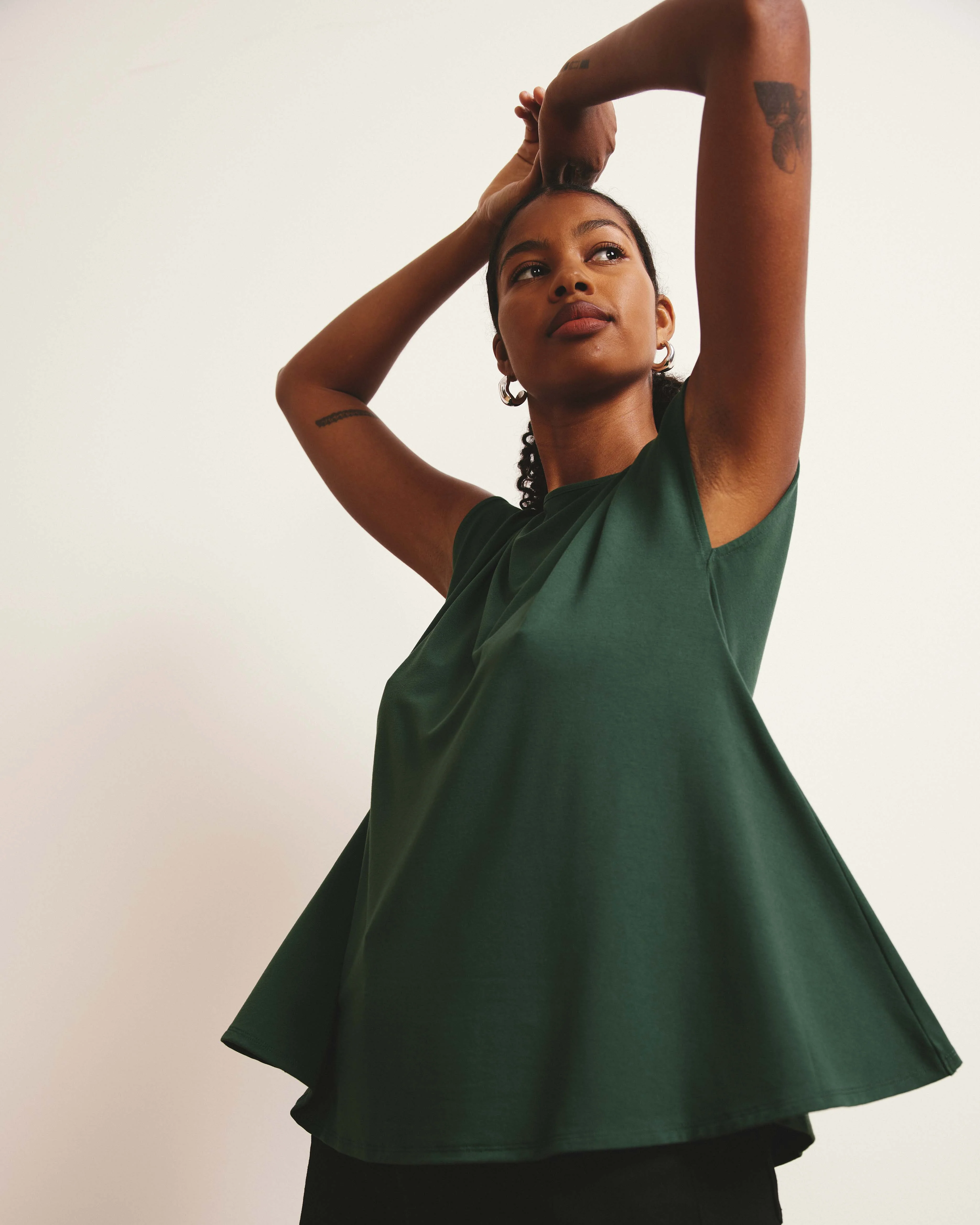 Heatwave Divine Jersey Flared Top - Conifer - Image 3