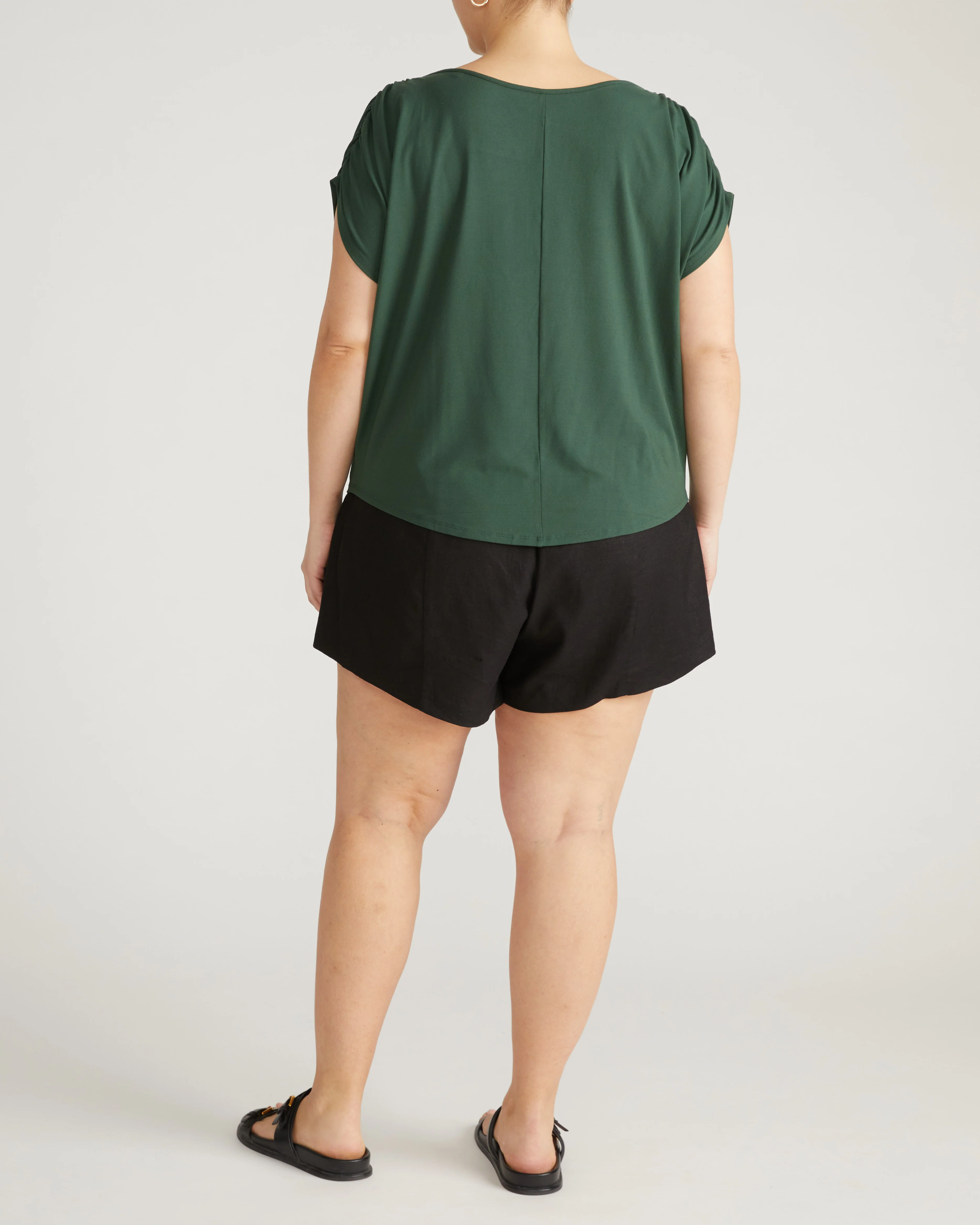 Helena Divine Jersey Gathered Tee - Conifer - Image 5