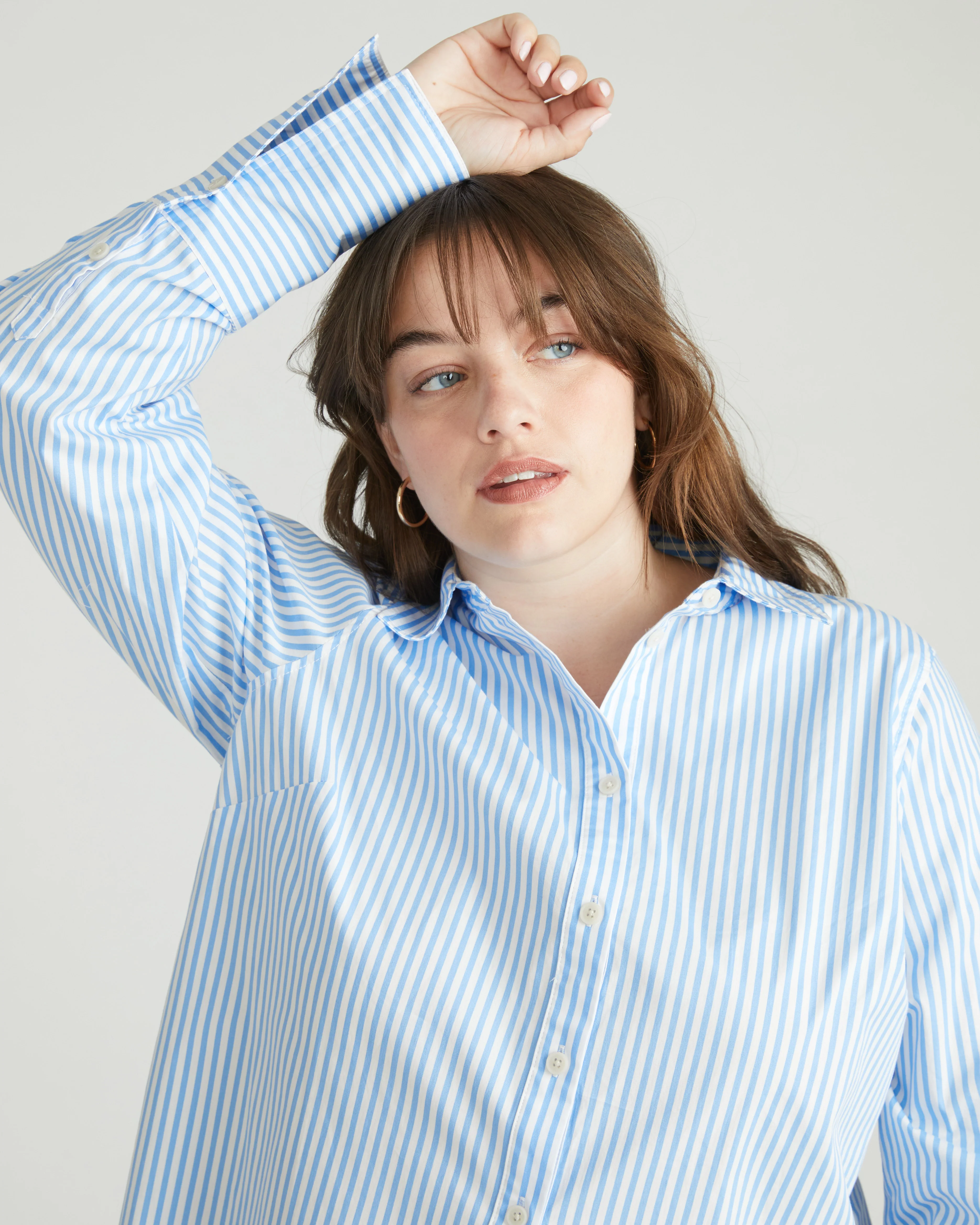 Henning x US Madison Shirt - Blue/White Stripe - Image 5