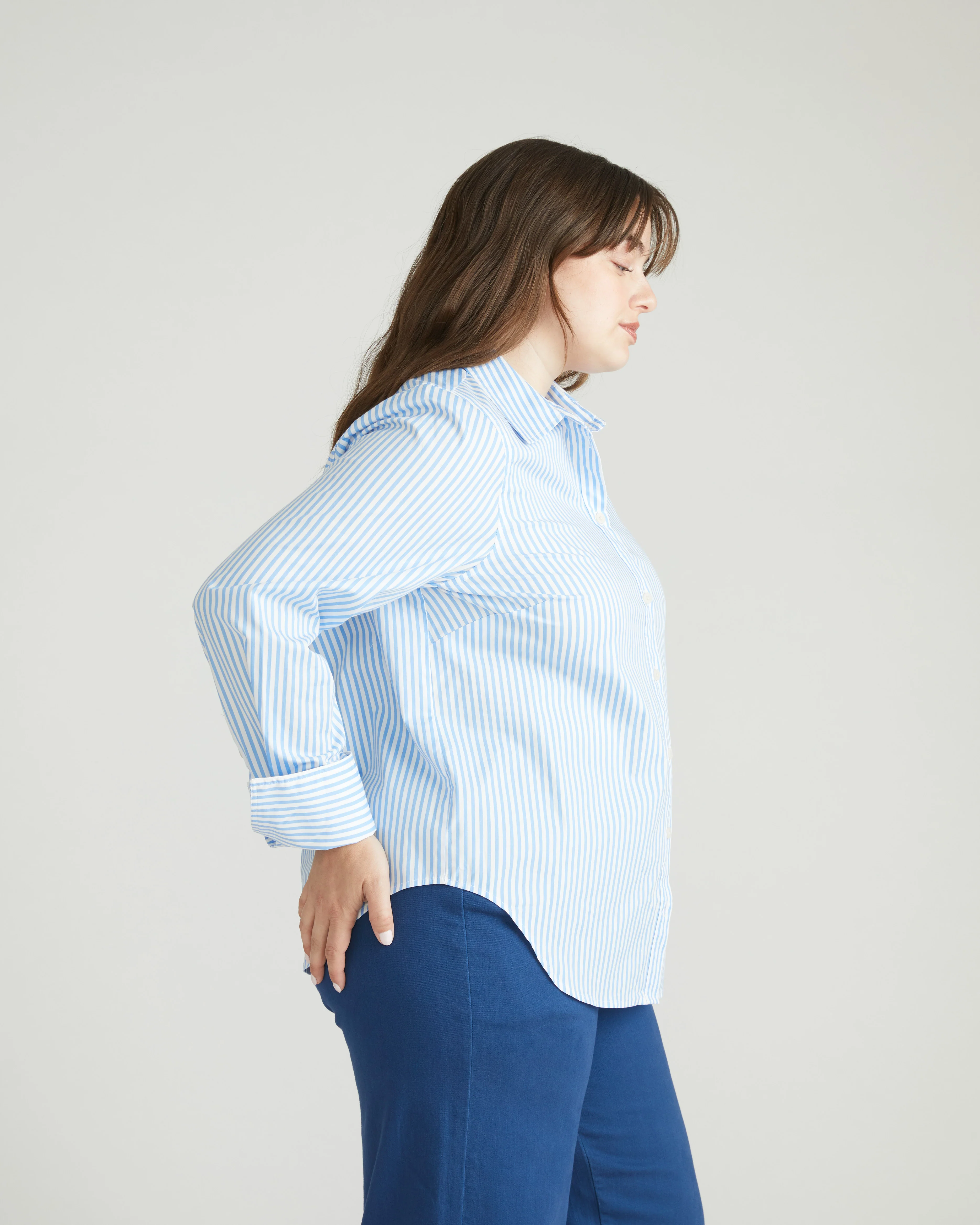 Henning x US Madison Shirt - Blue/White Stripe - Image 6