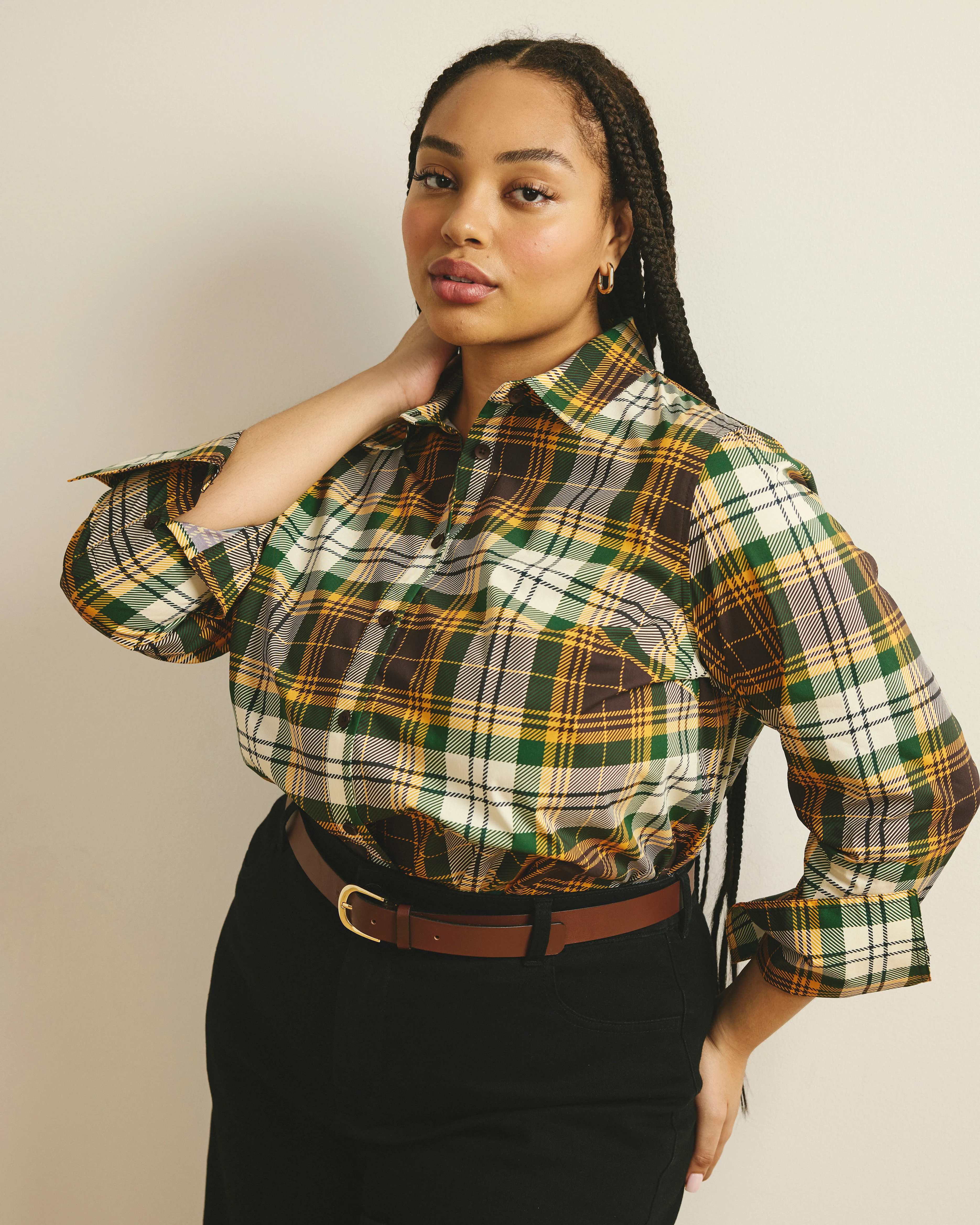 Henning x US Madison Shirt - Brown Plaid - Image 2