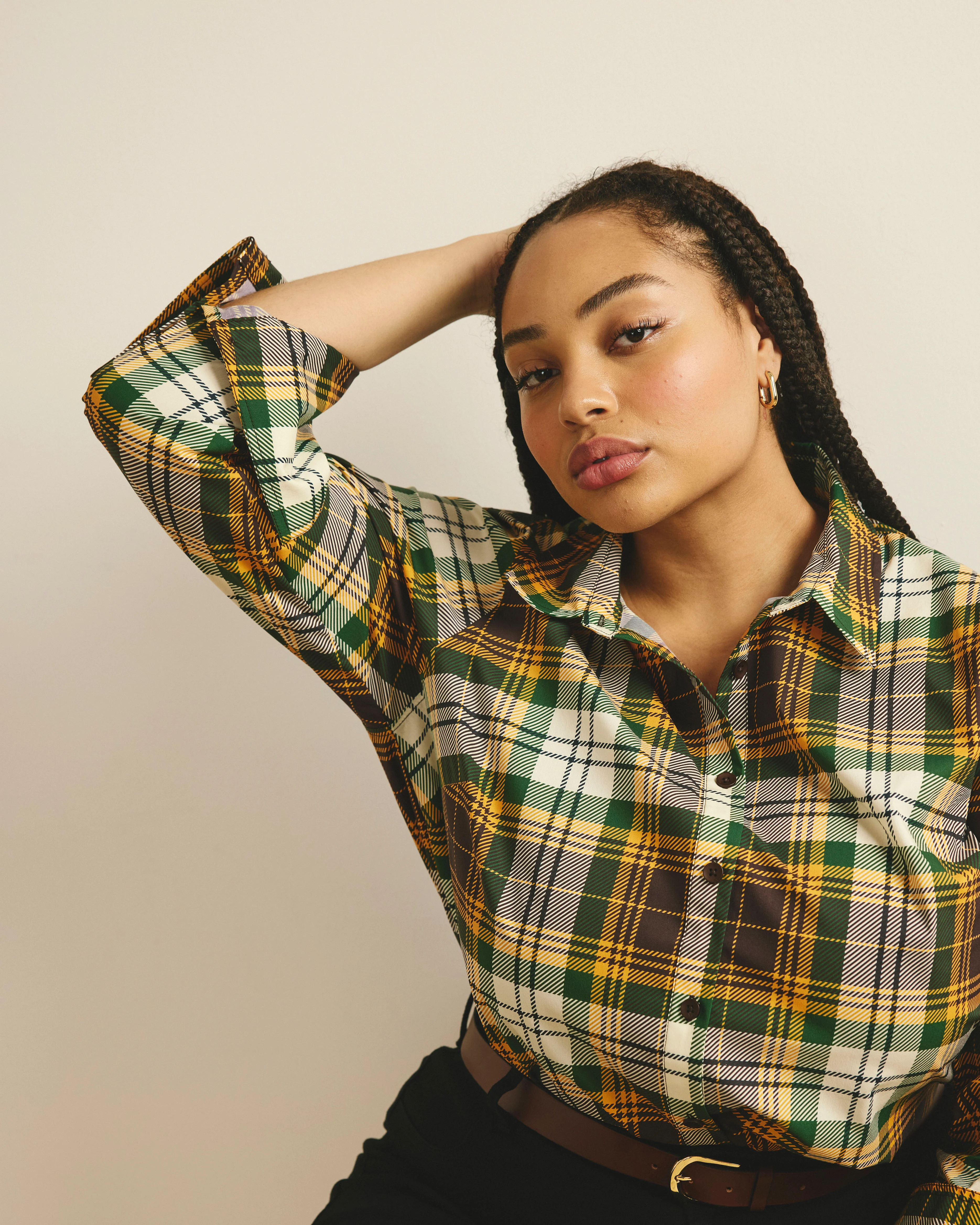 Henning x US Madison Shirt - Brown Plaid - Image 8