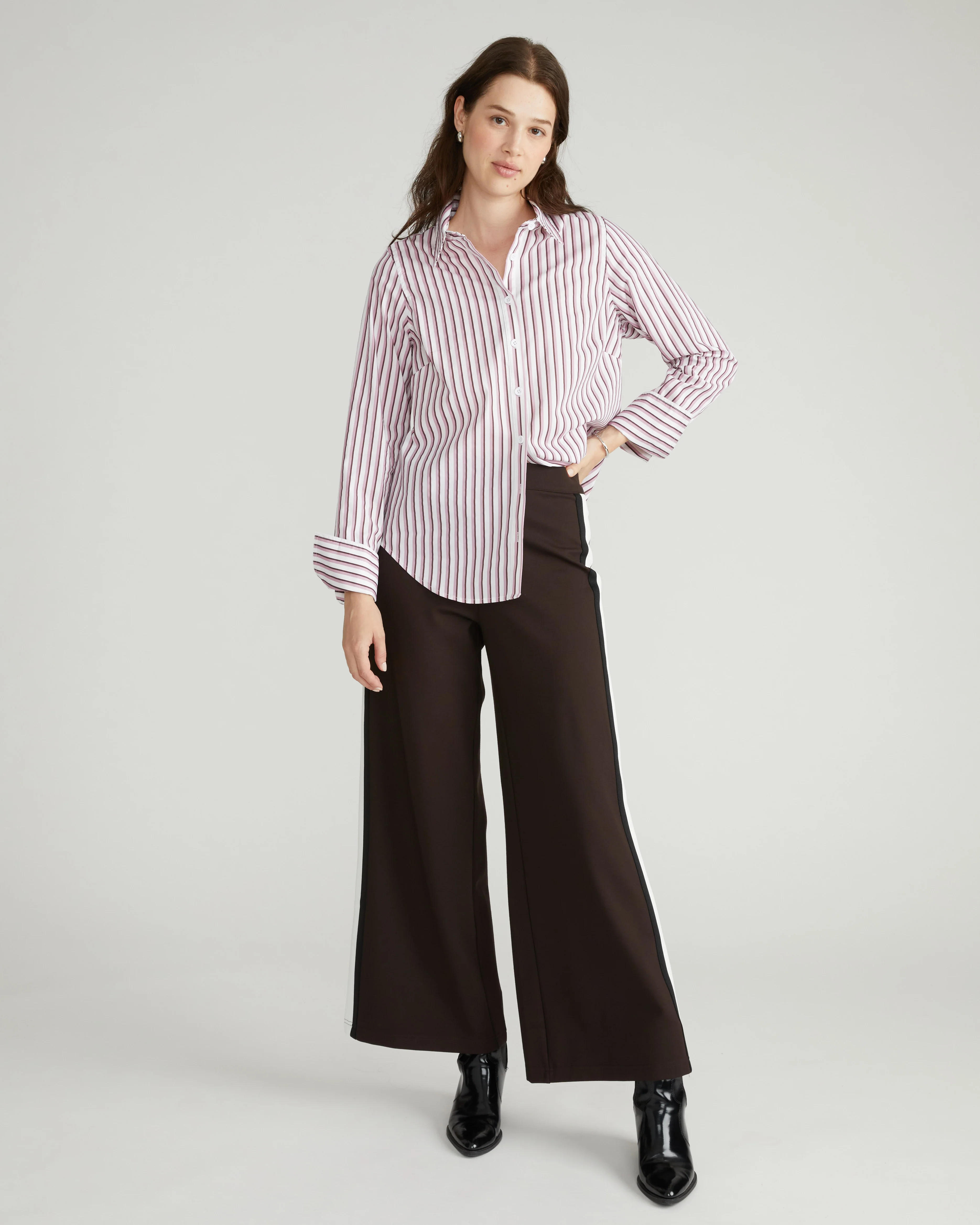 Henning x US Madison Shirt - Lilac Multi Stripe - Image 4