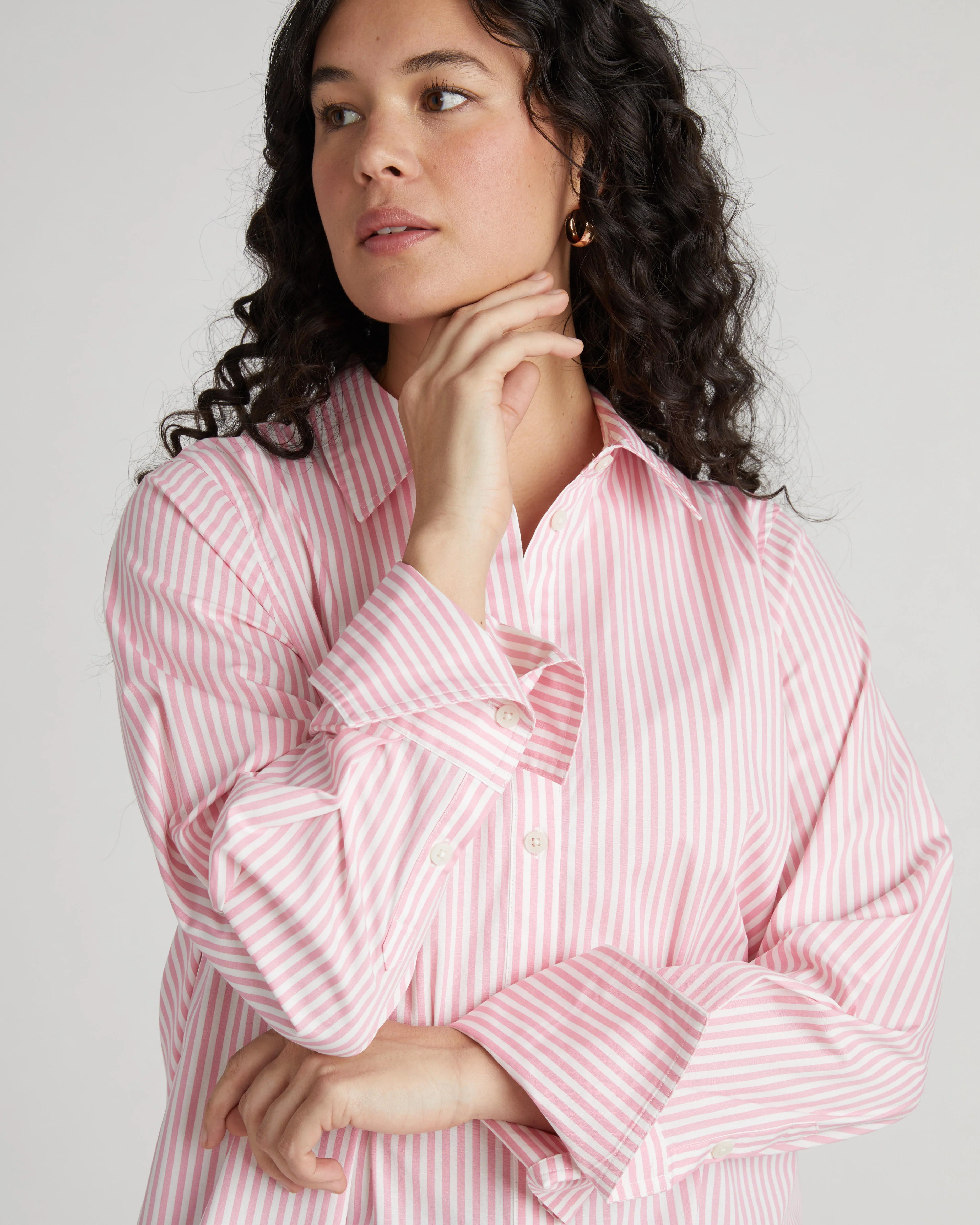 Henning x US Madison Shirt - Pink/White Stripe - Image 5