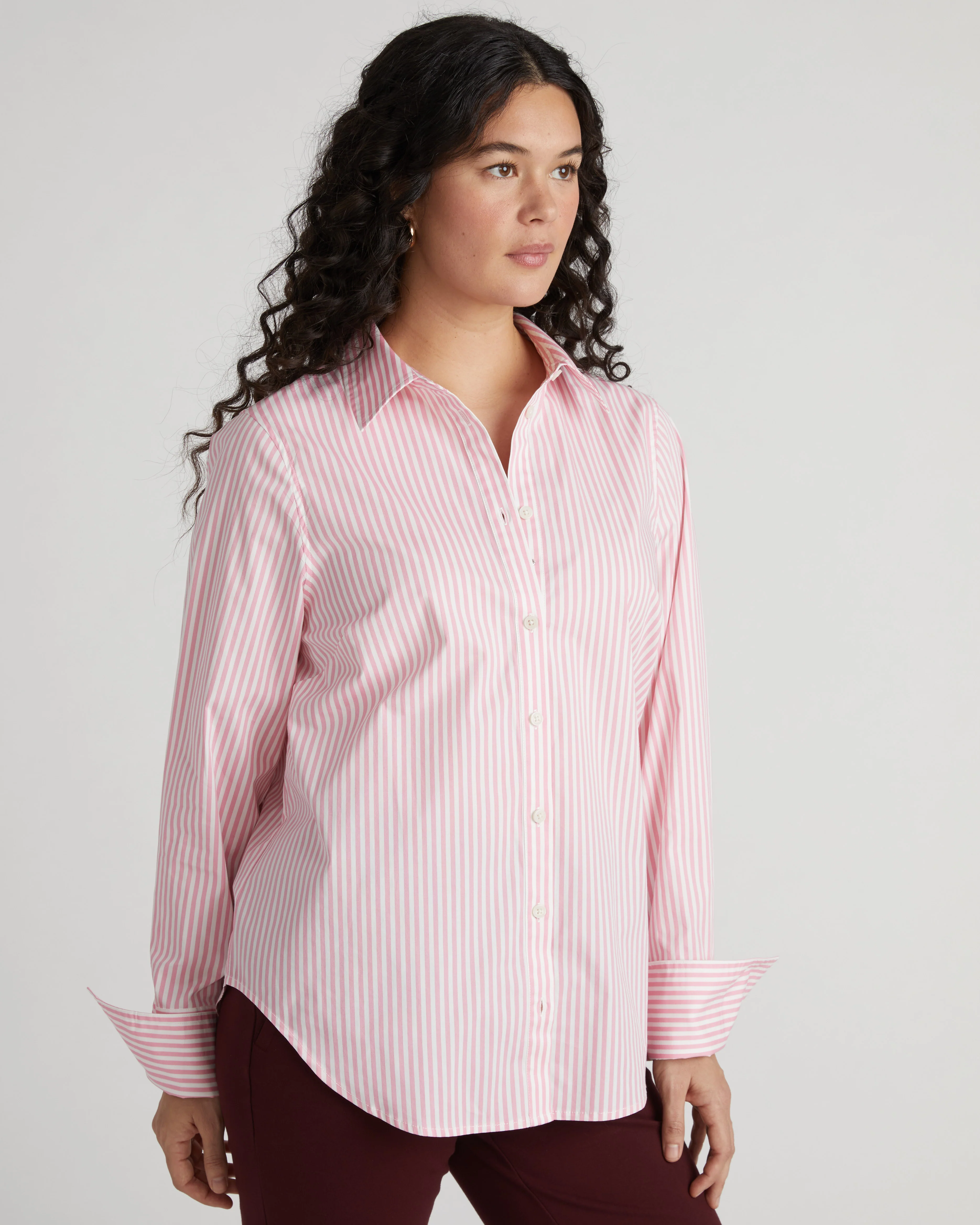 Henning x US Madison Shirt - Pink/White Stripe - Image 7