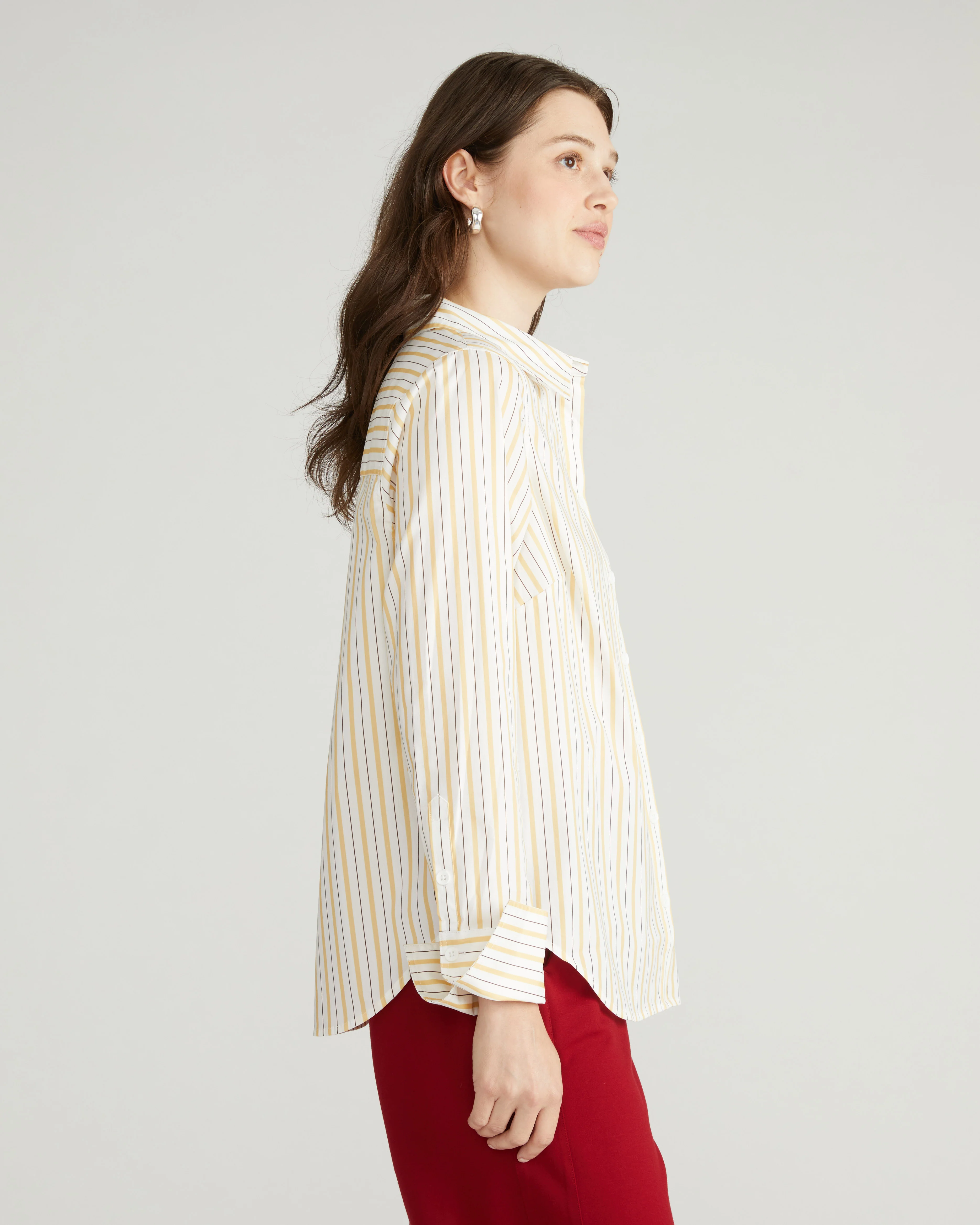 Henning x US Madison Shirt - Yellow Multi Stripe - Image 2